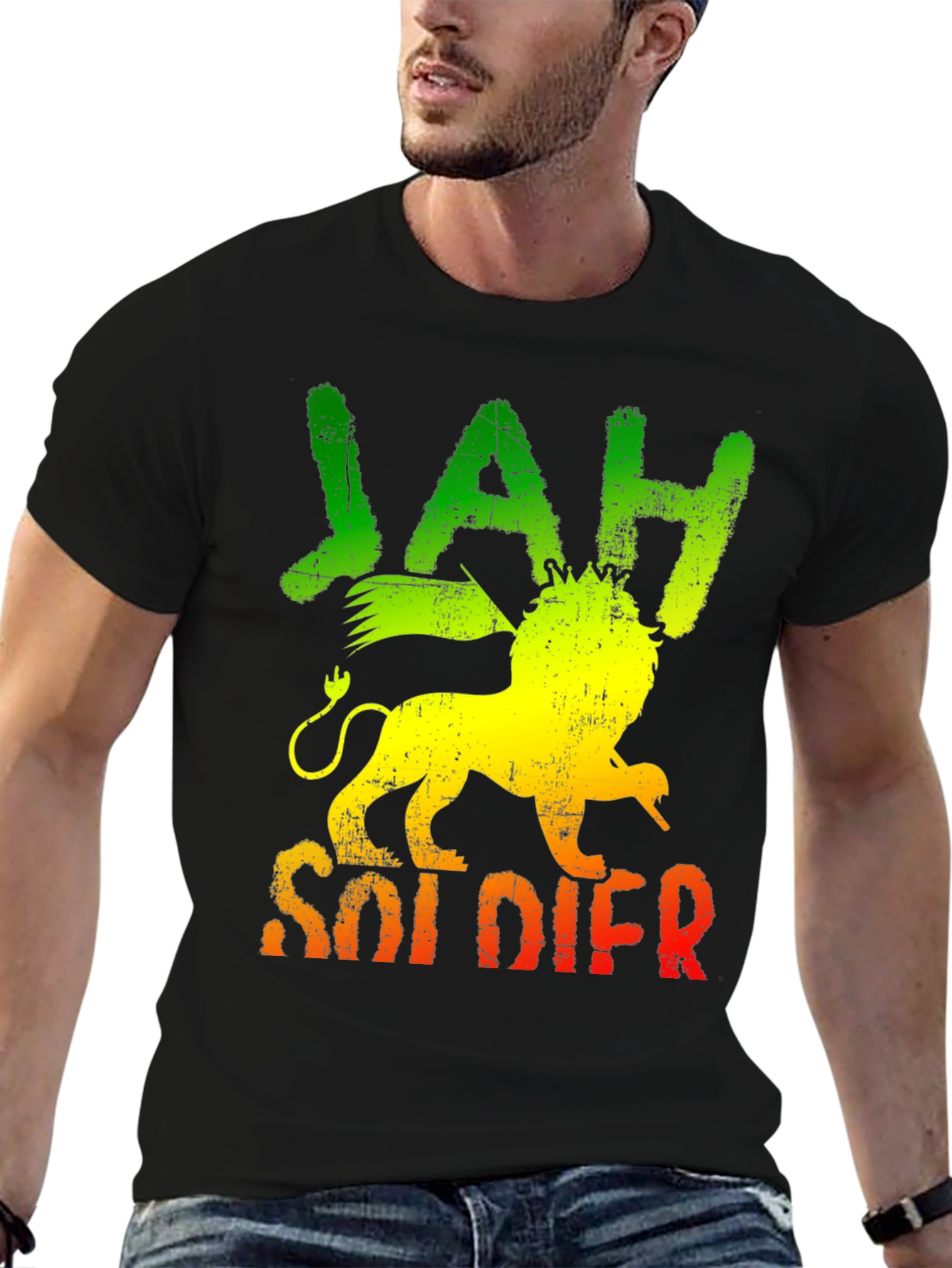 Rasta Jah Soldier Lion T-Shirt
