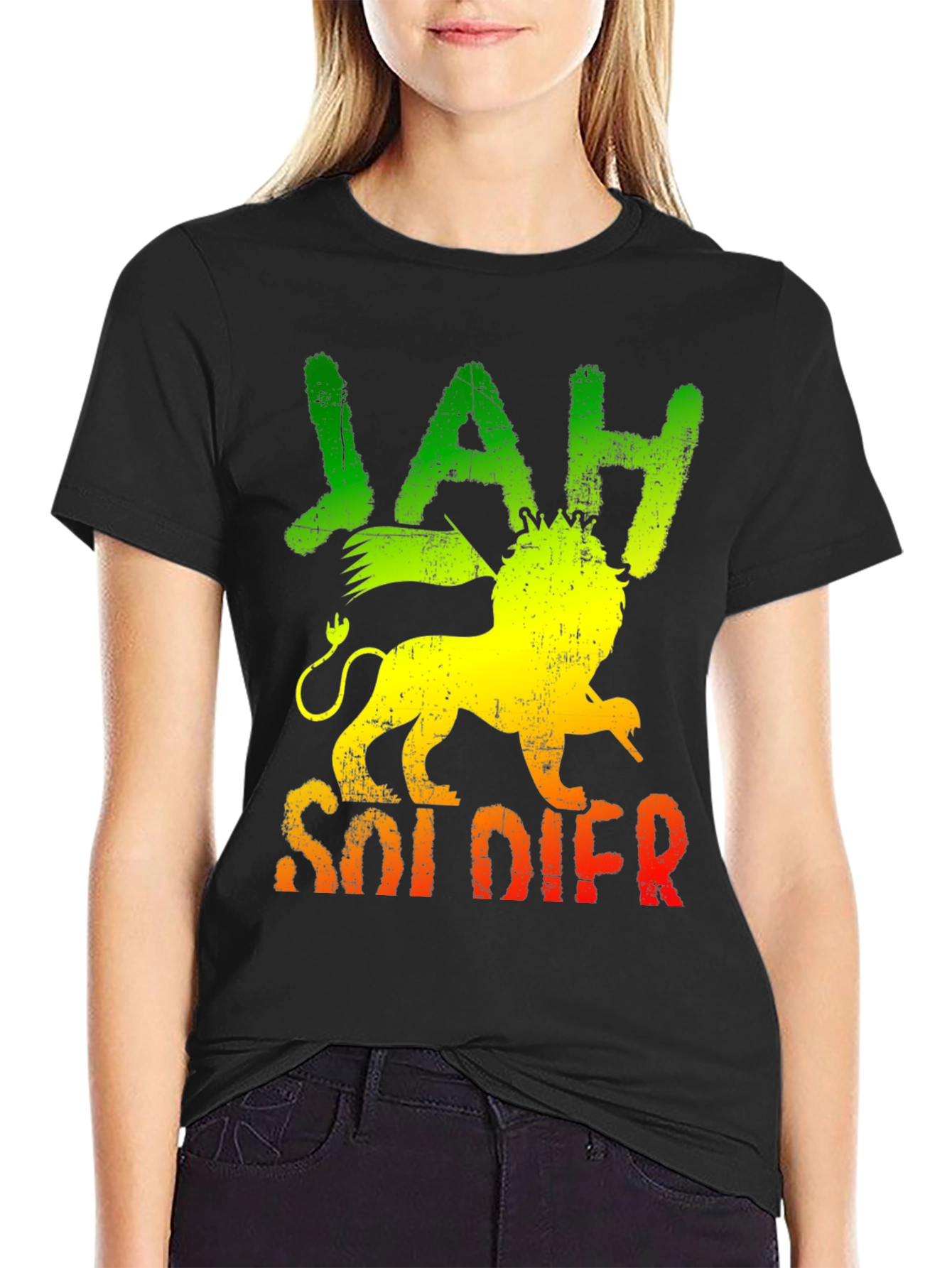 Rasta Jah Soldier Lion T-Shirt