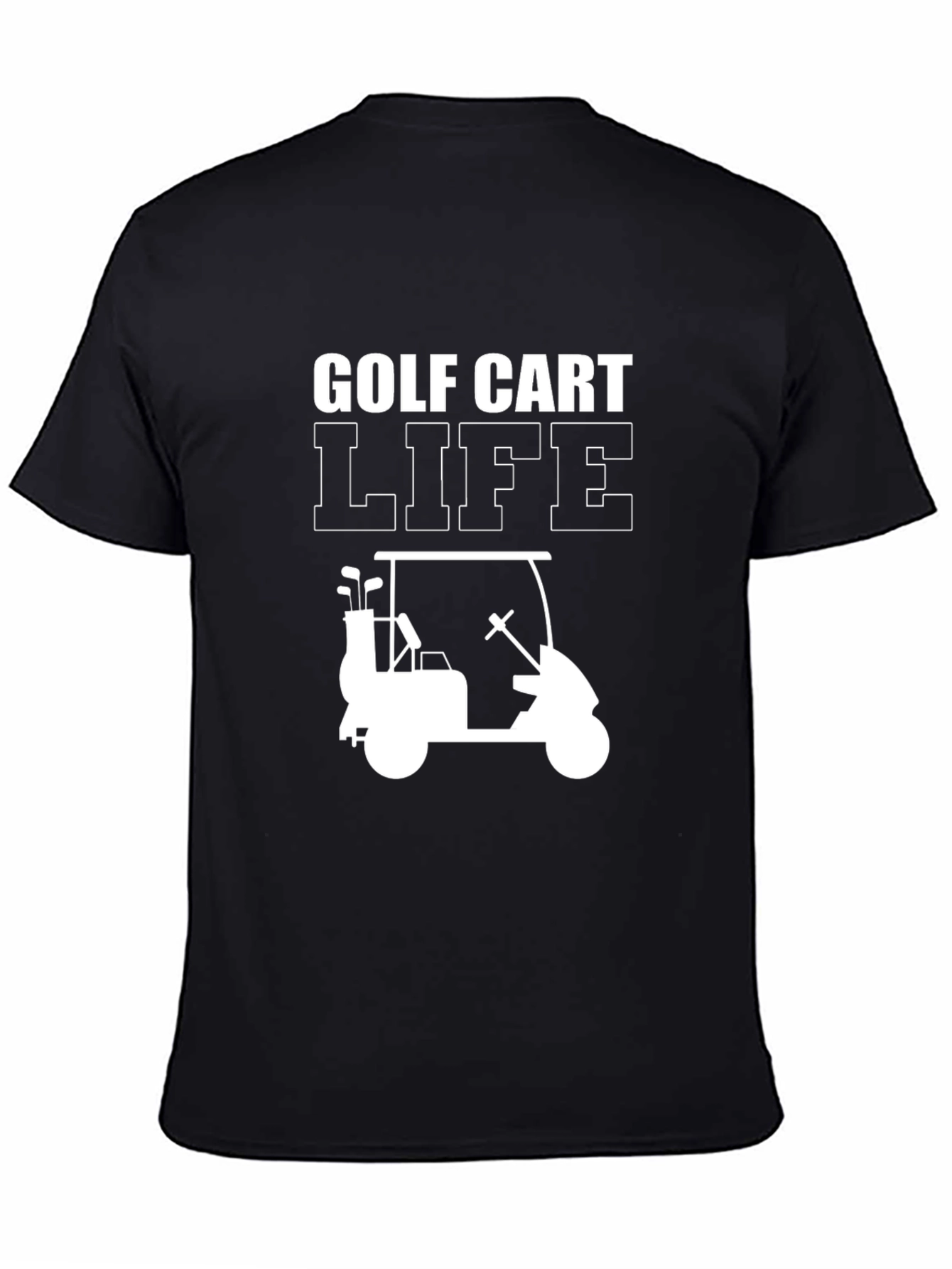 Golf Cart Life Tee - Black Graphic T-Shirt