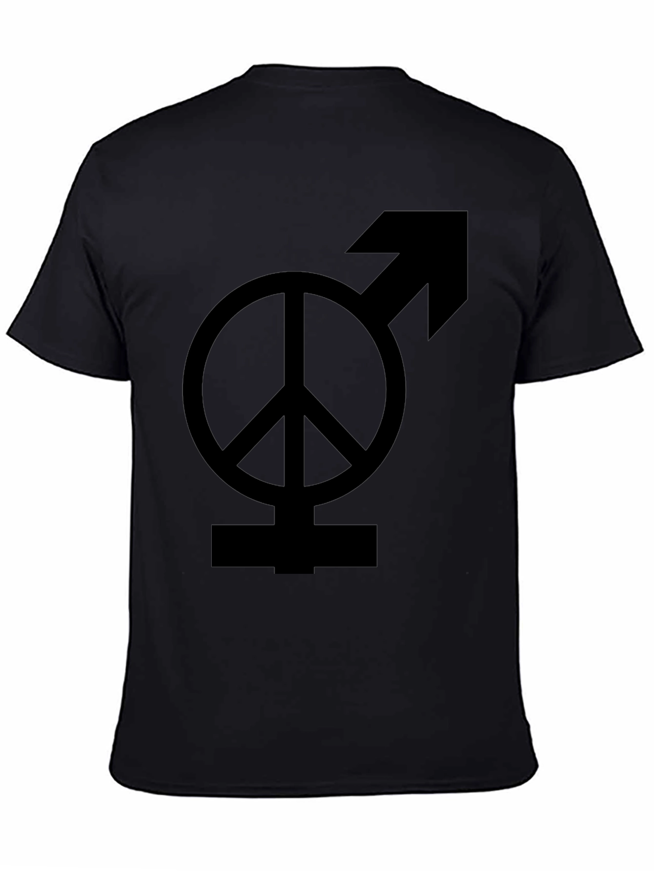 Peace & Male Symbol Black Graphic Tee
