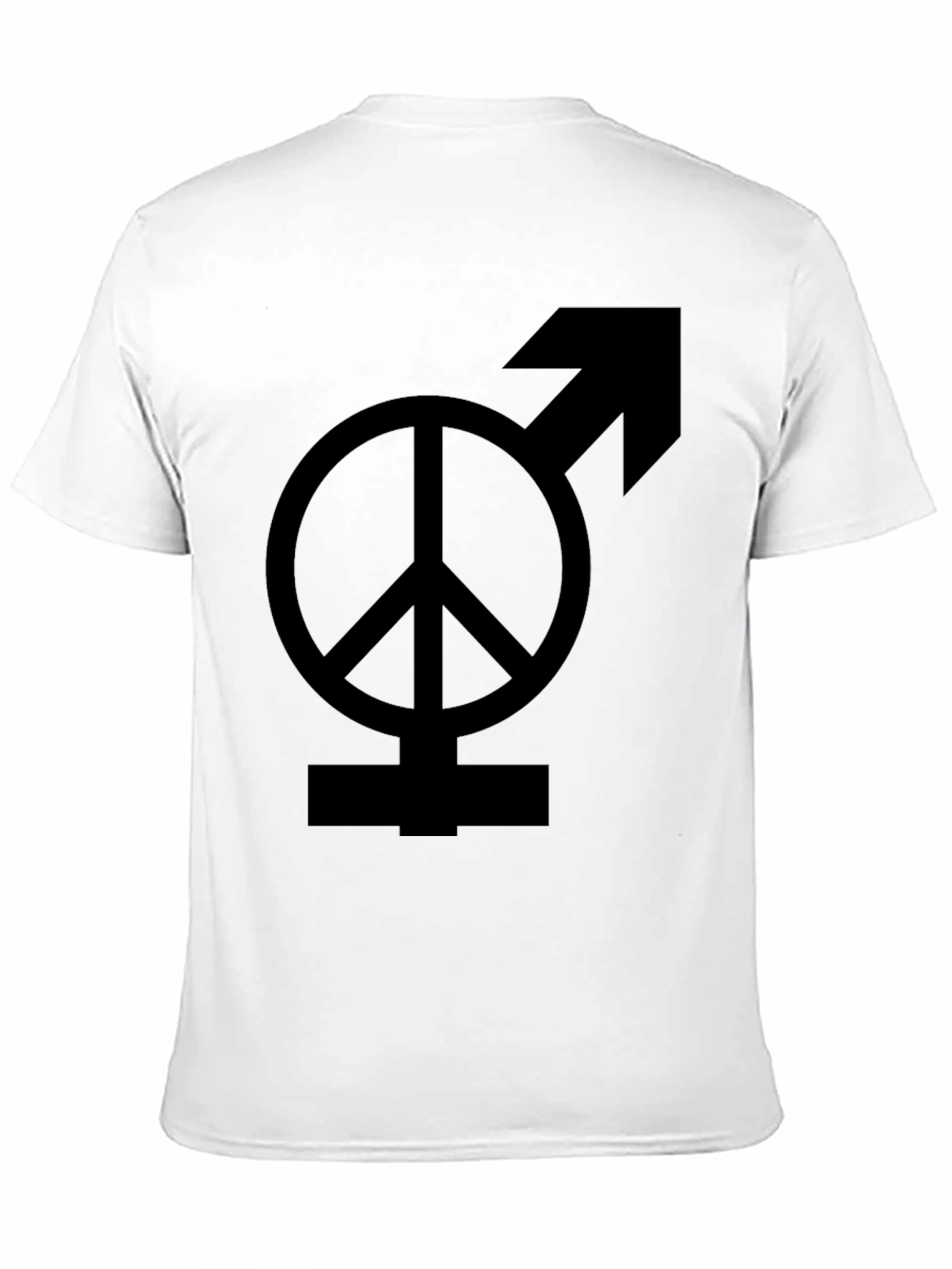 Peace & Male Symbol Black Graphic Tee