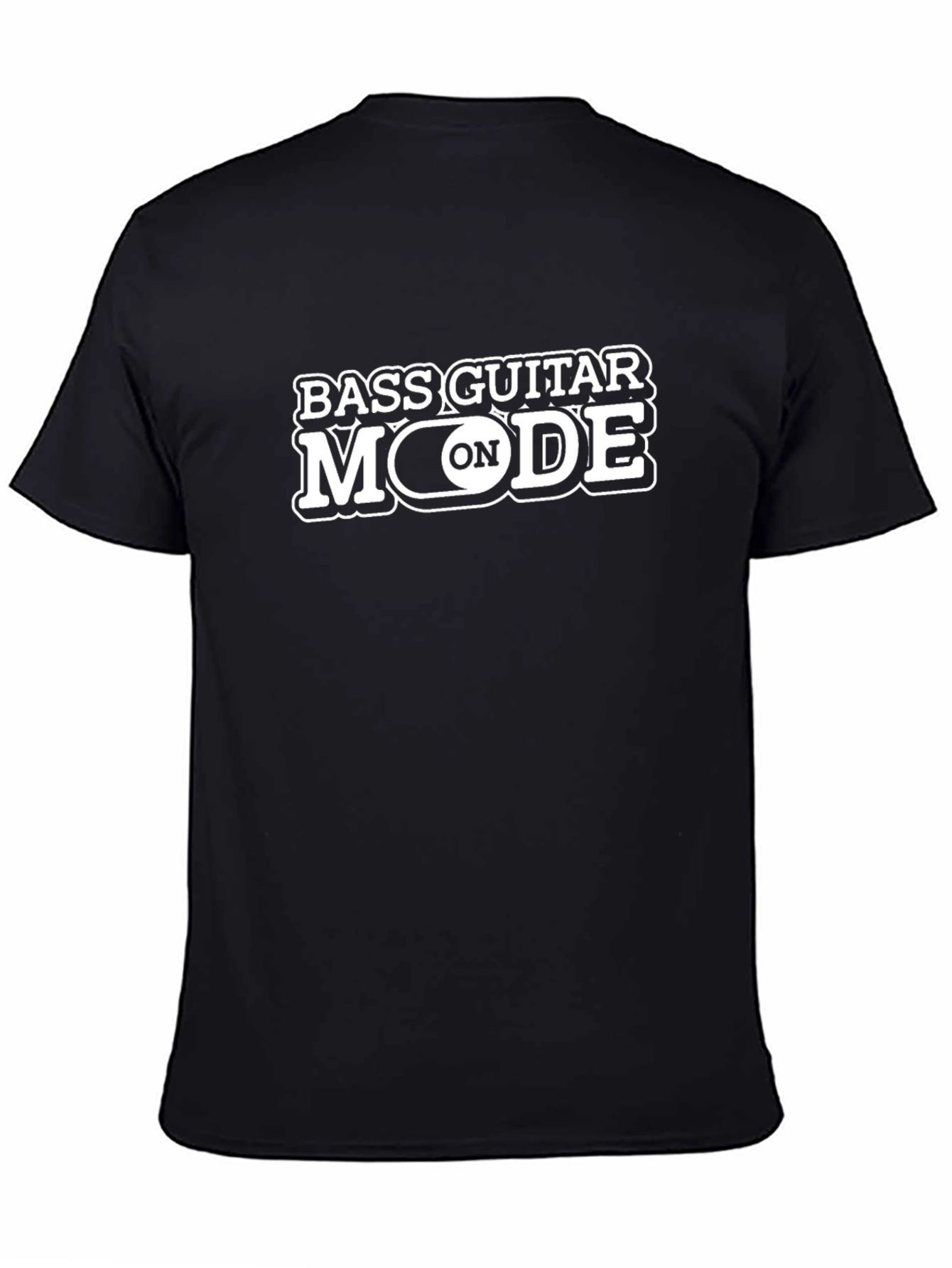 Bass Guitar Mode ON Black T-Shirt