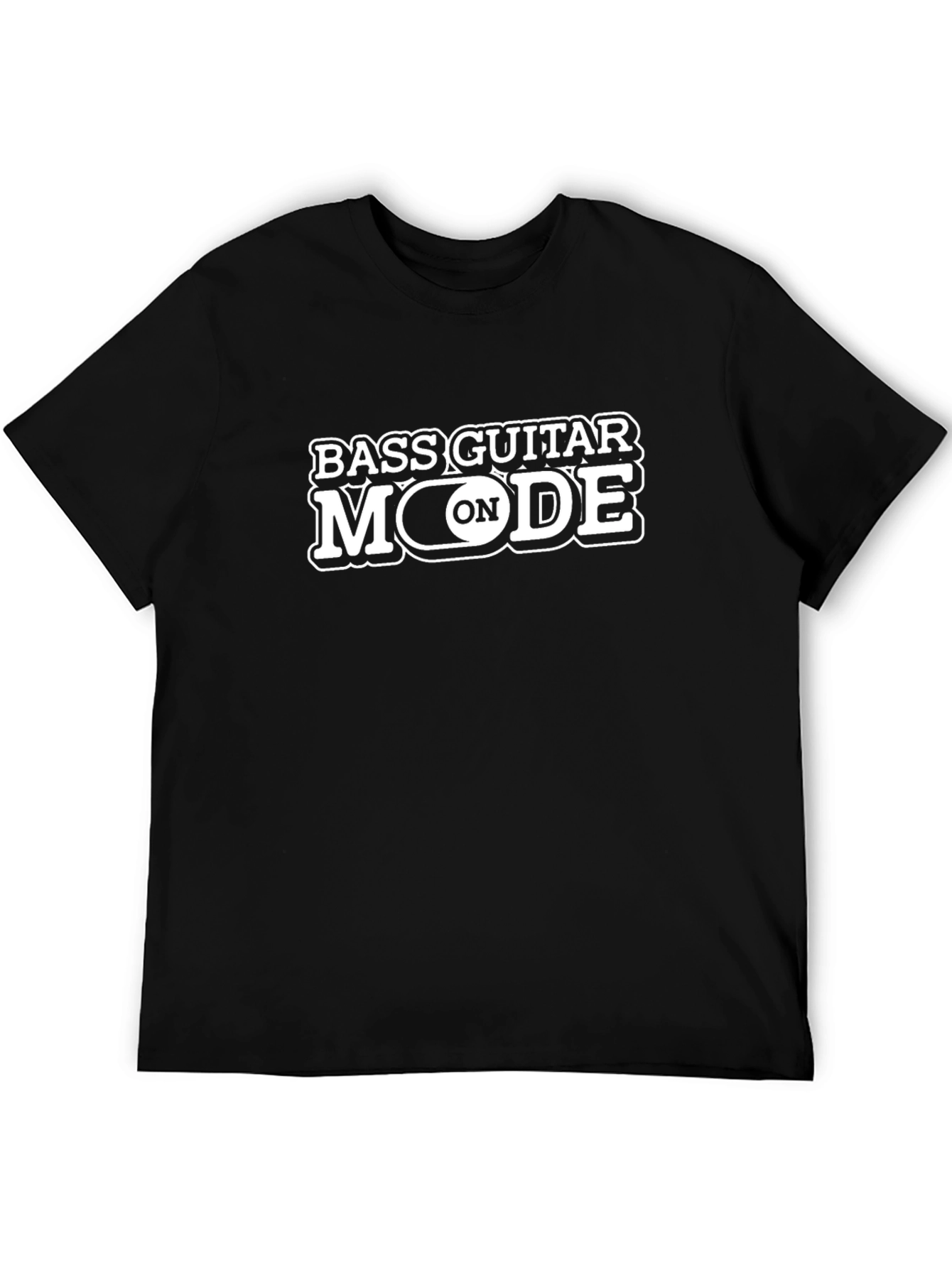 Bass Guitar Mode ON Black T-Shirt