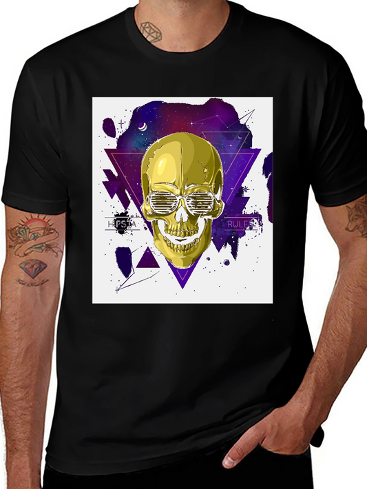 Golden Skull Hipster T-Shirt