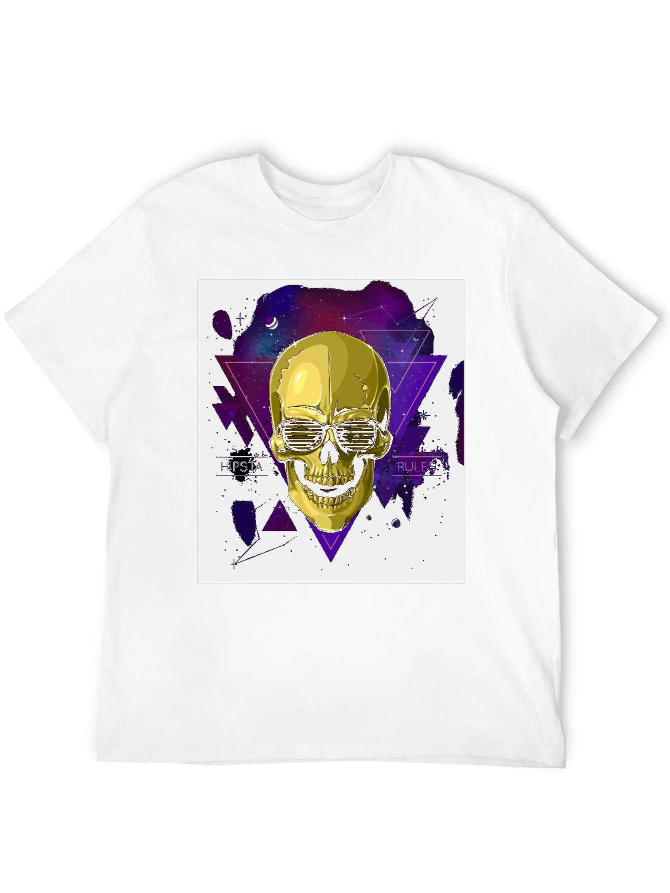 Golden Skull Hipster T-Shirt