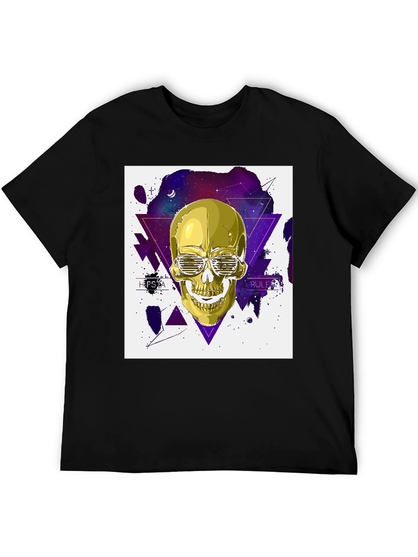 Golden Skull Hipster T-Shirt