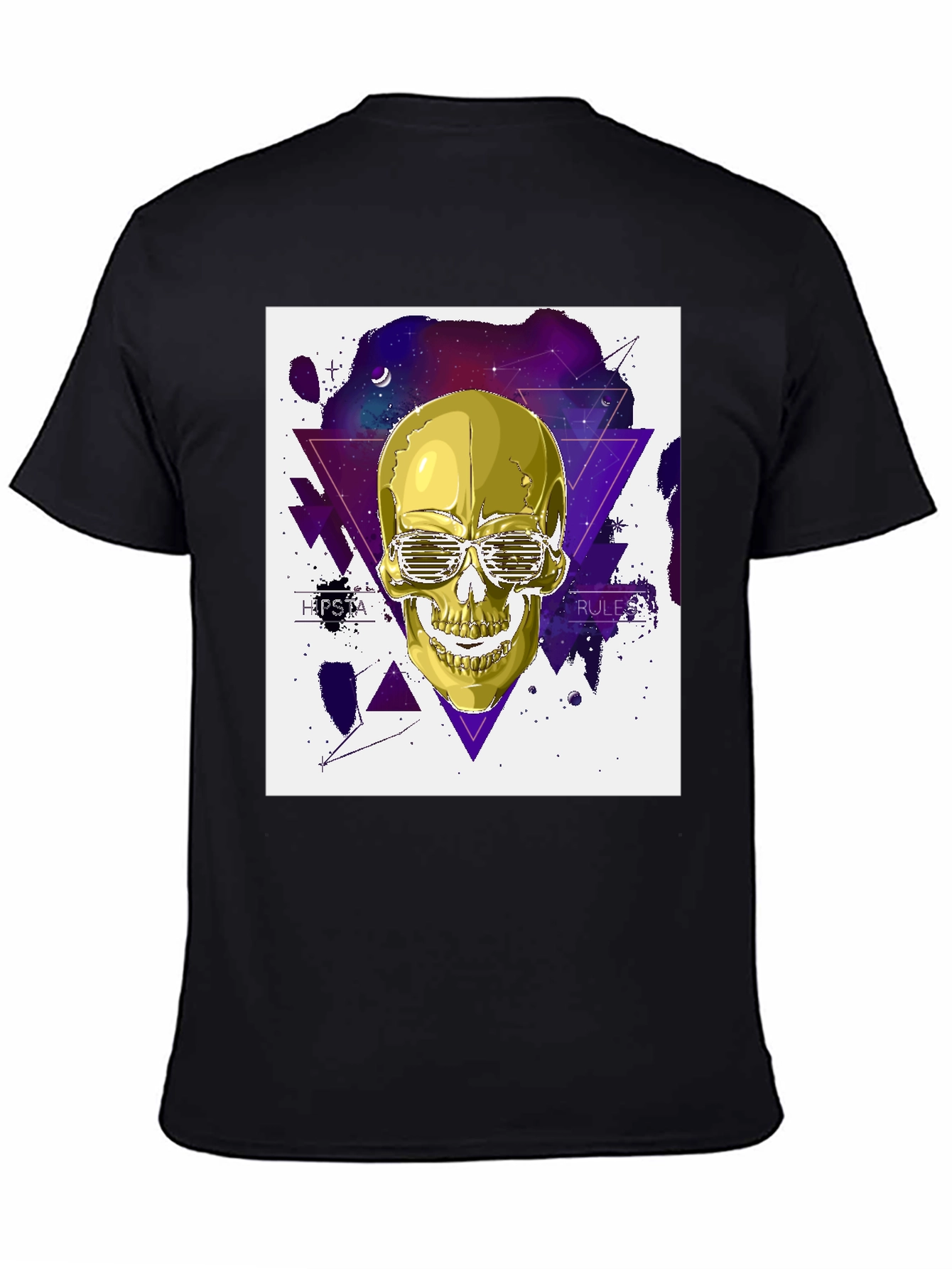 Golden Skull Hipster T-Shirt