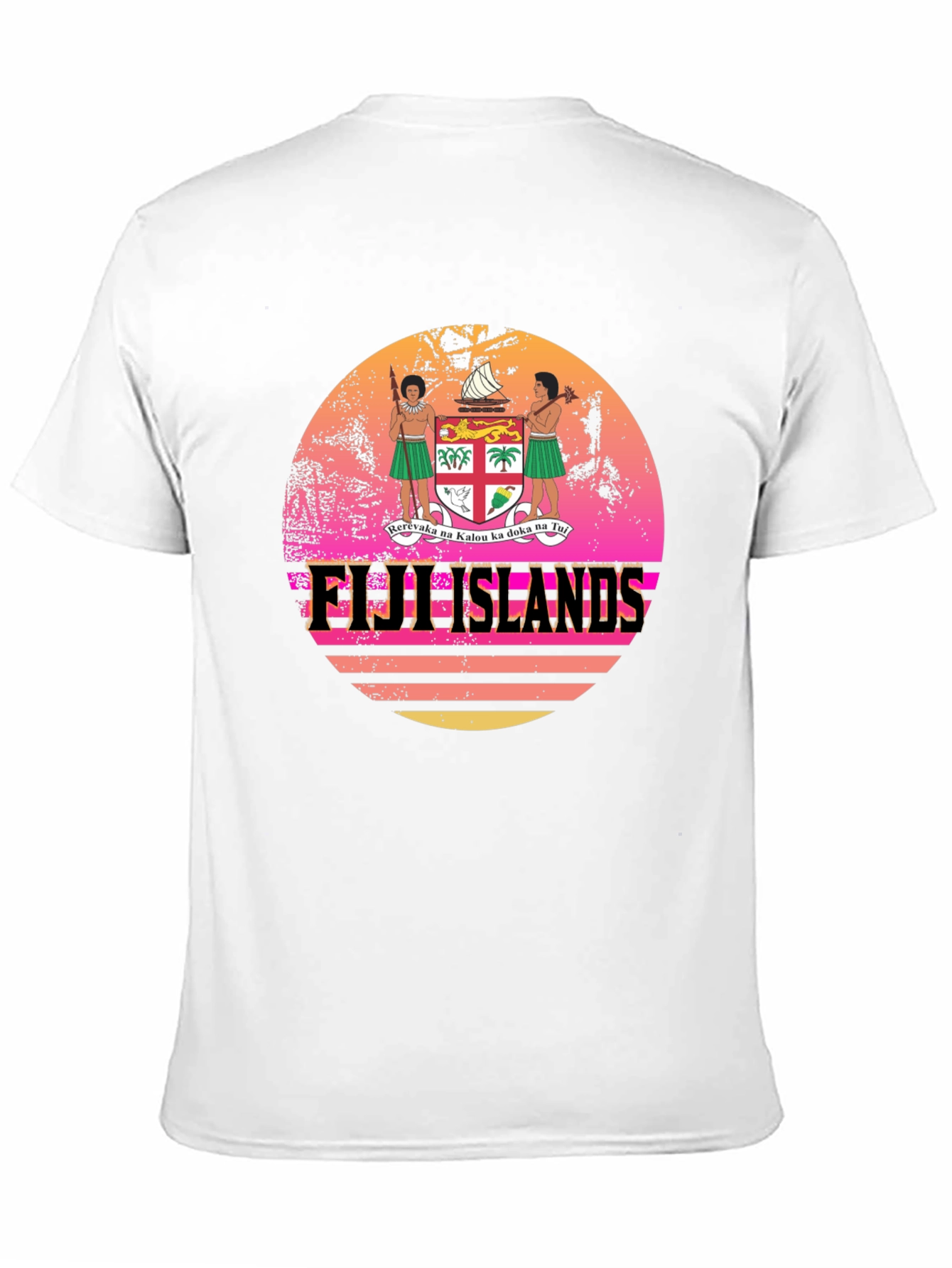 Fiji Islands Sunset Graphic Tee - Retro Style T-Shirt