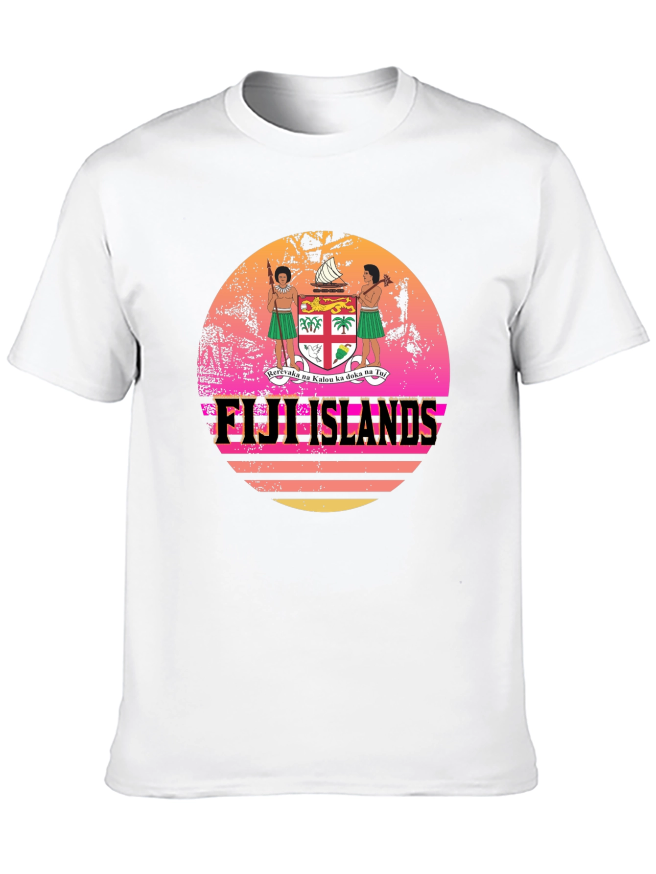 Fiji Islands Sunset Graphic Tee - Retro Style T-Shirt
