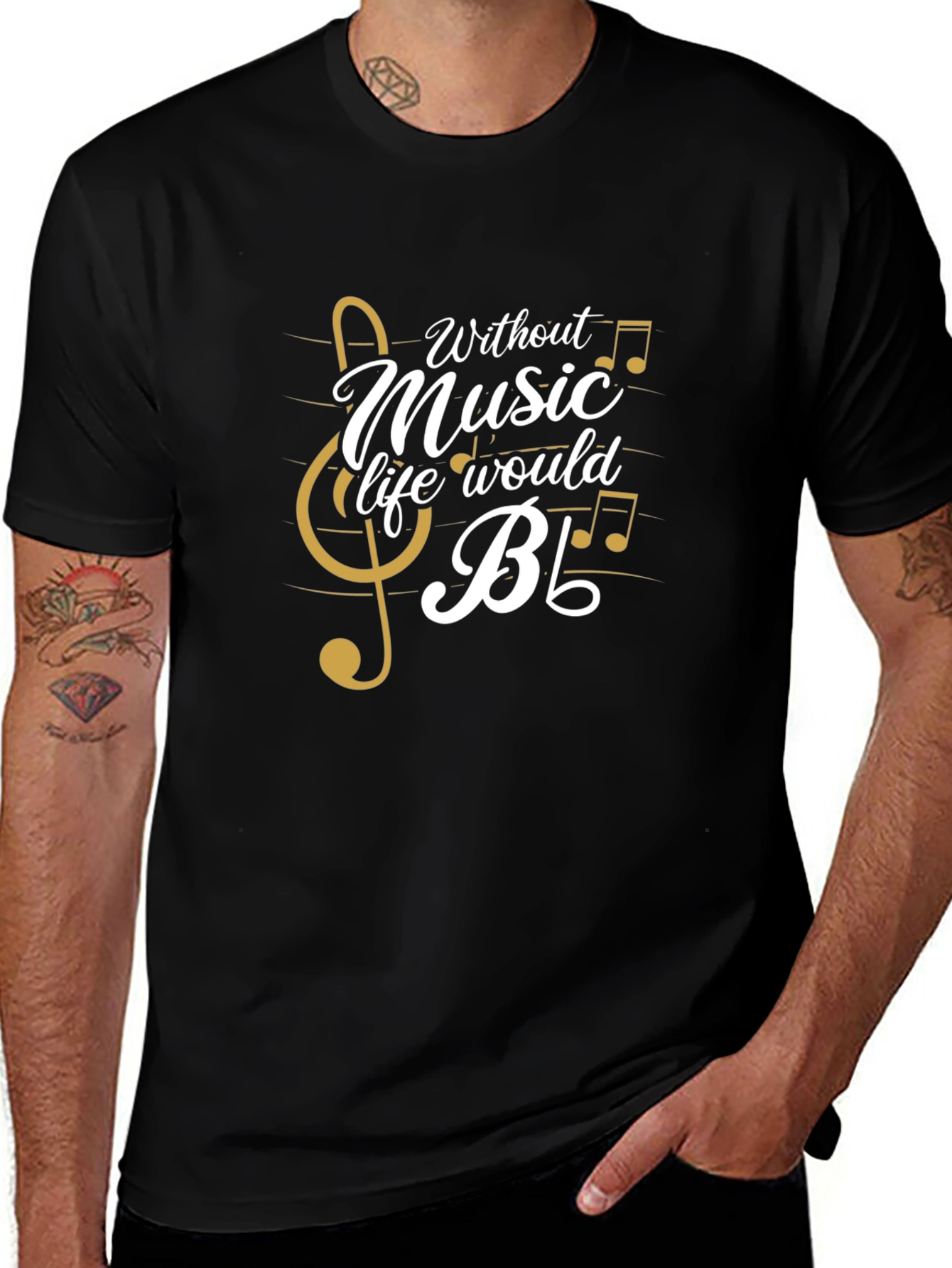 Music Lover Graphic Tee - Life Without Music