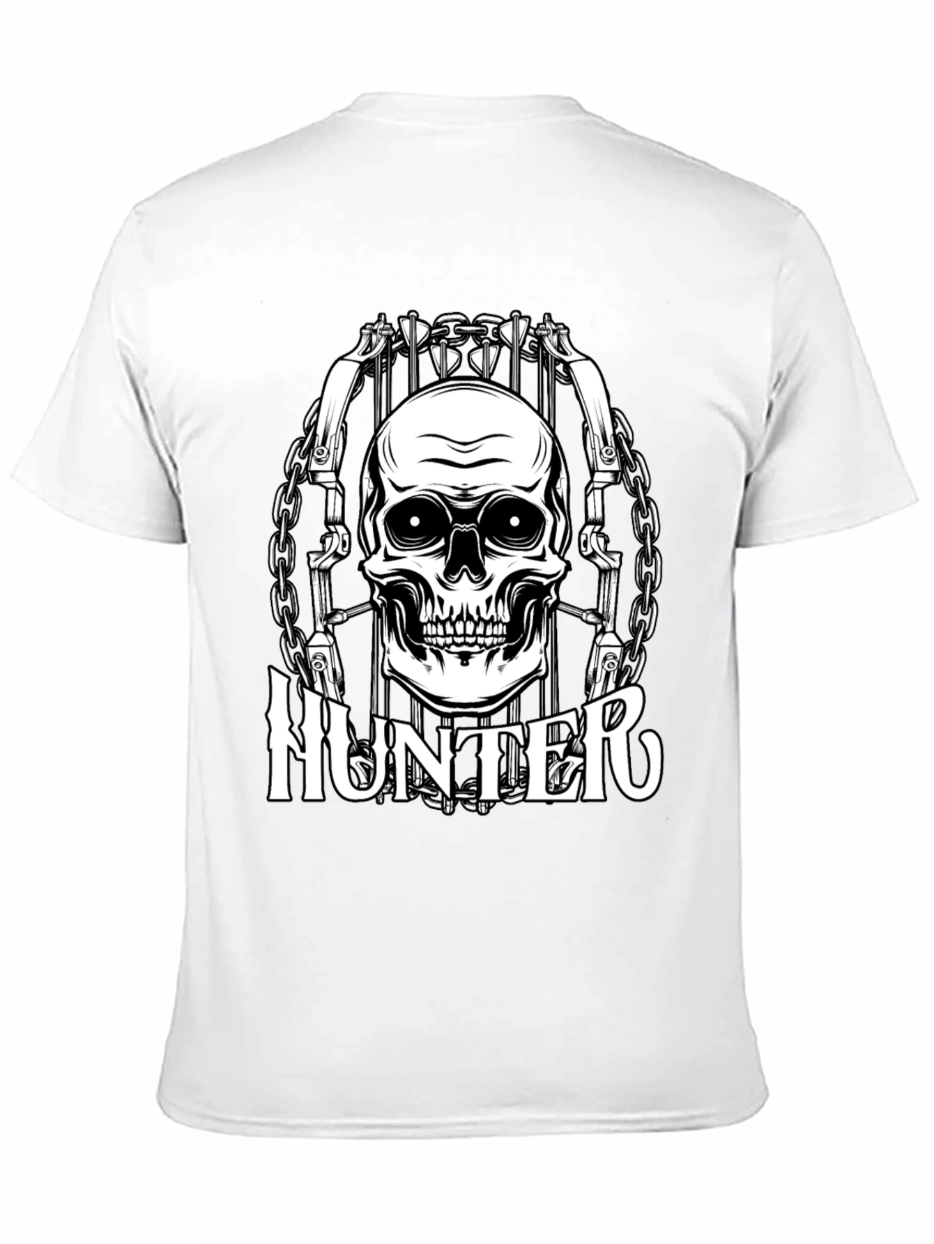 Hunter Skull Graphic Tee - Edgy Streetwear