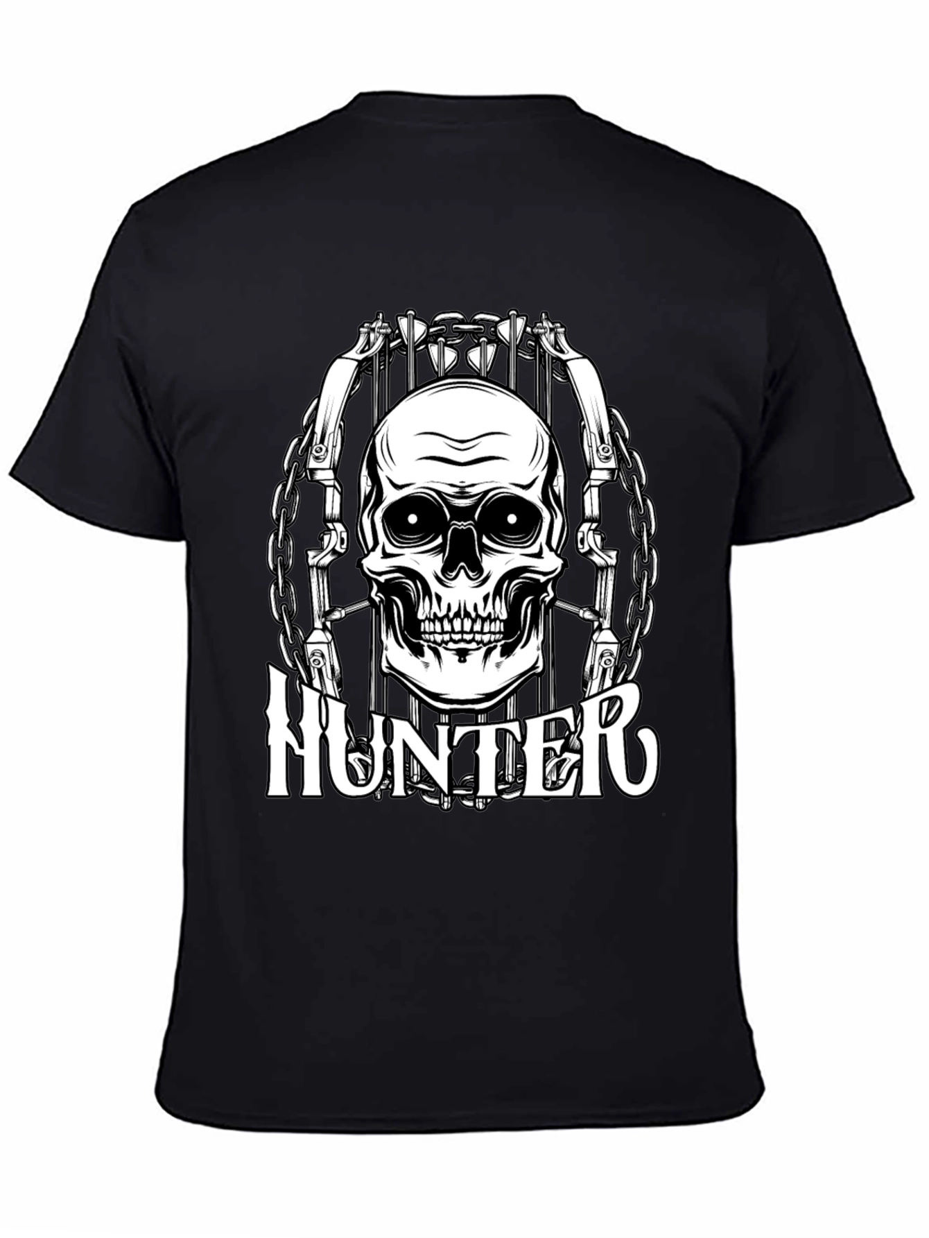 Hunter Skull Graphic Tee - Edgy Streetwear