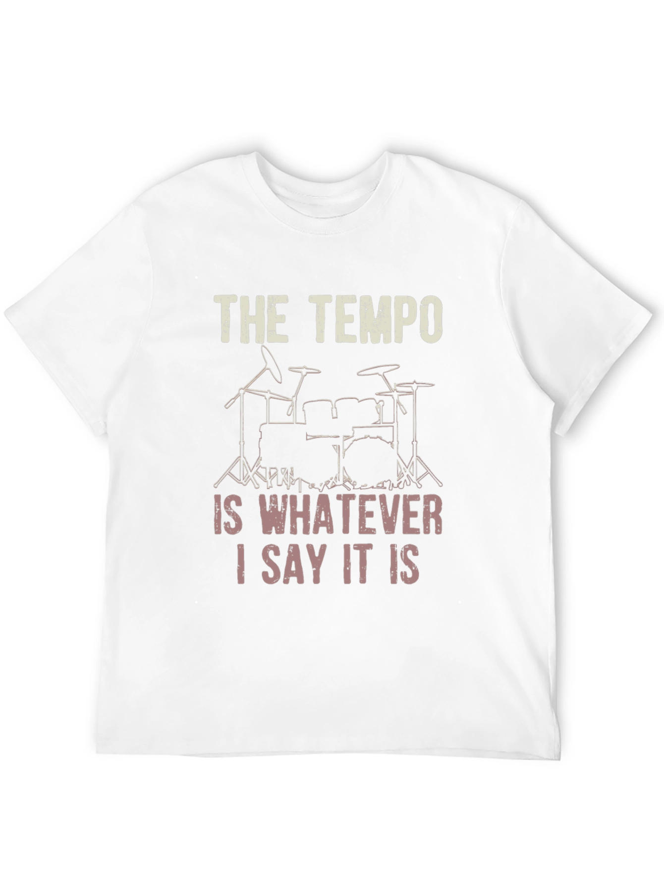 Tempo Drummer Graphic T-Shirt - Funny Musician Tee