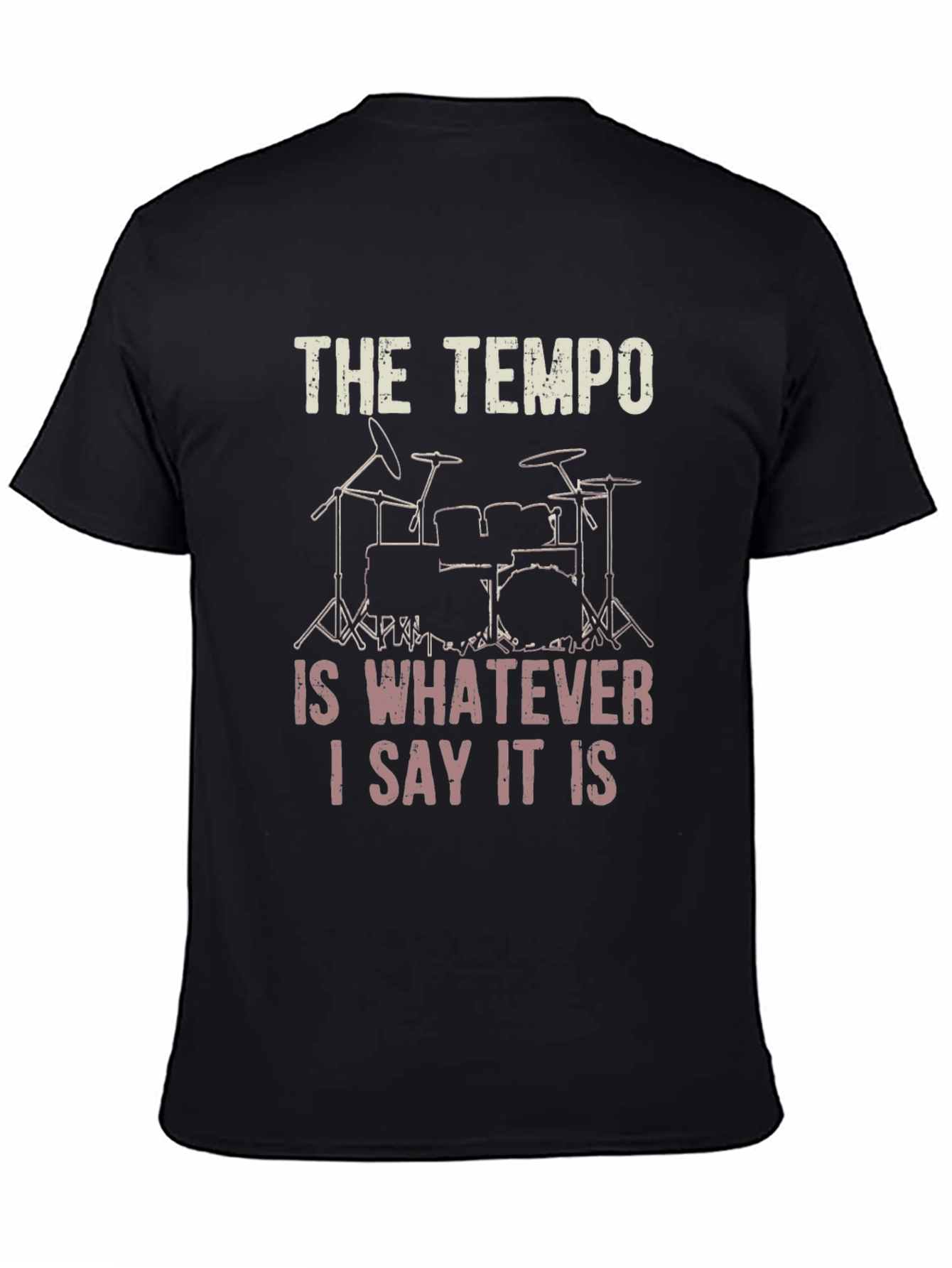 Tempo Drummer Graphic T-Shirt - Funny Musician Tee