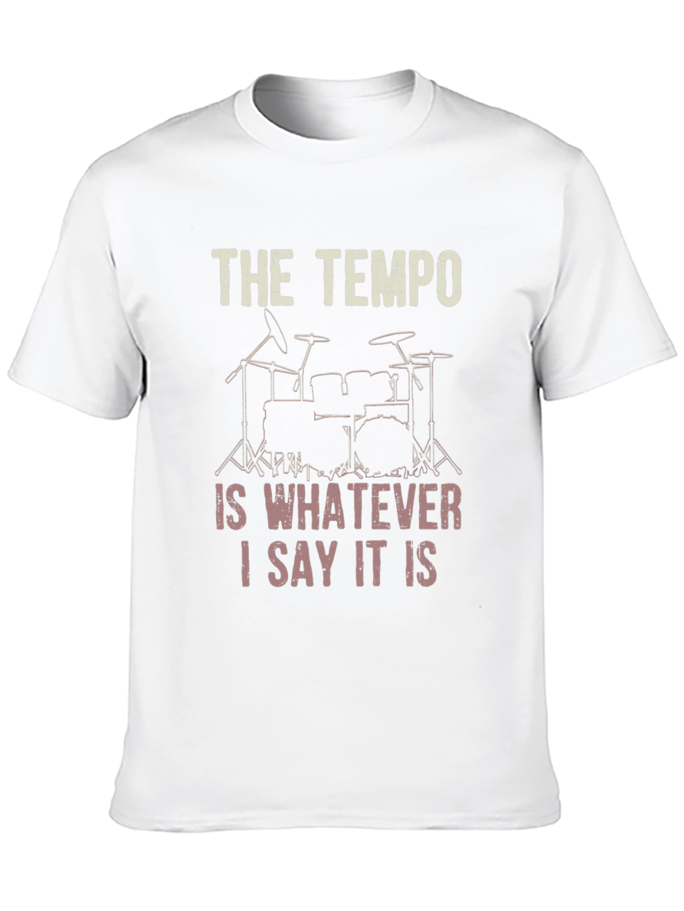 Tempo Drummer Graphic T-Shirt - Funny Musician Tee
