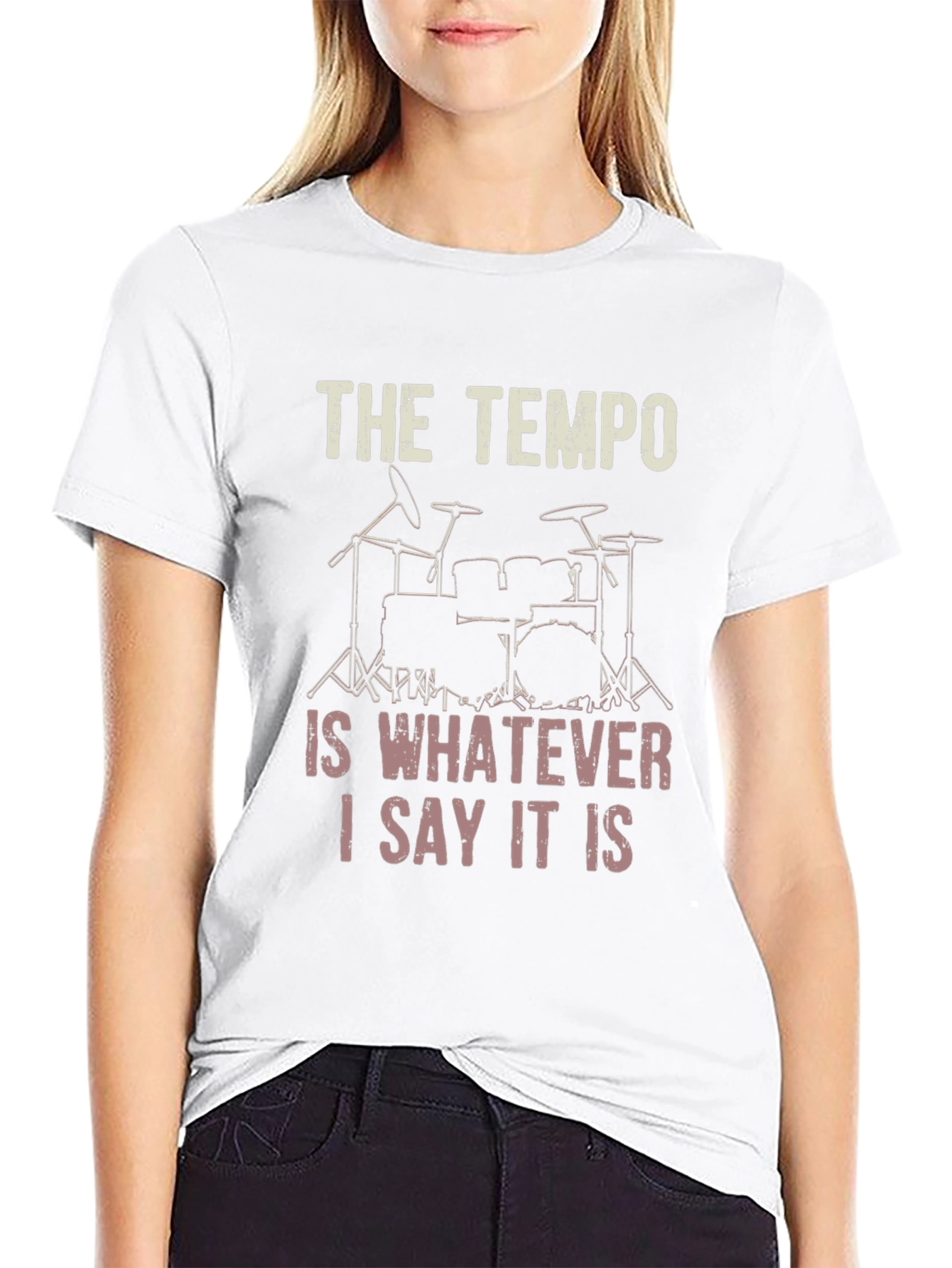 Tempo Drummer Graphic T-Shirt - Funny Musician Tee