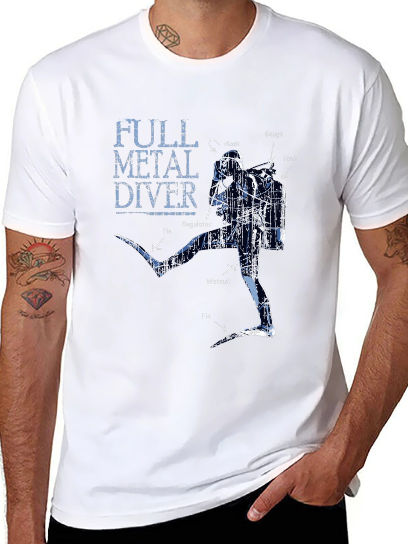 Full Metal Diver Graphic T-Shirt - Scuba Diving Apparel