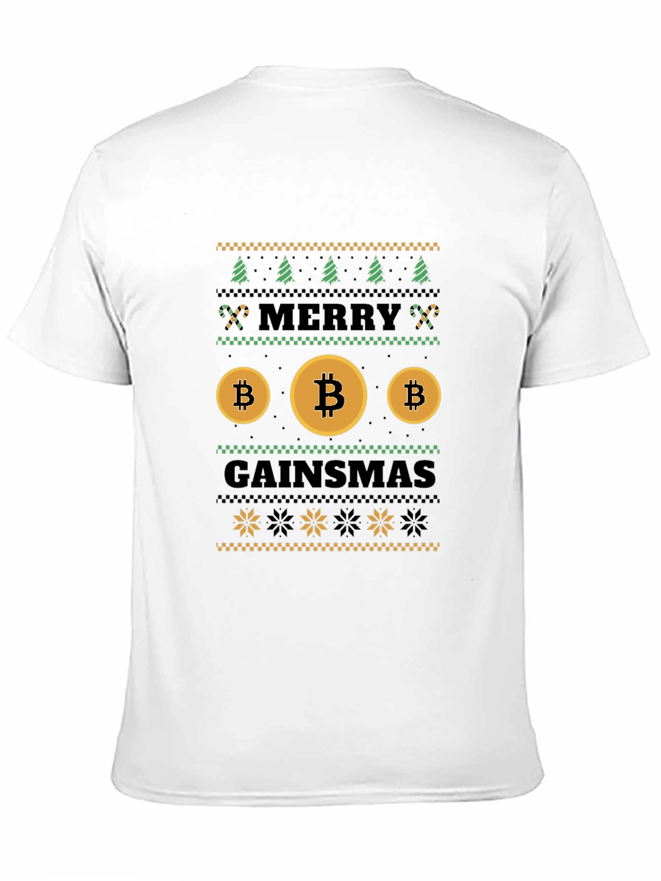 Bitcoin Gainsmas Ugly Christmas Sweater Style T-Shirt