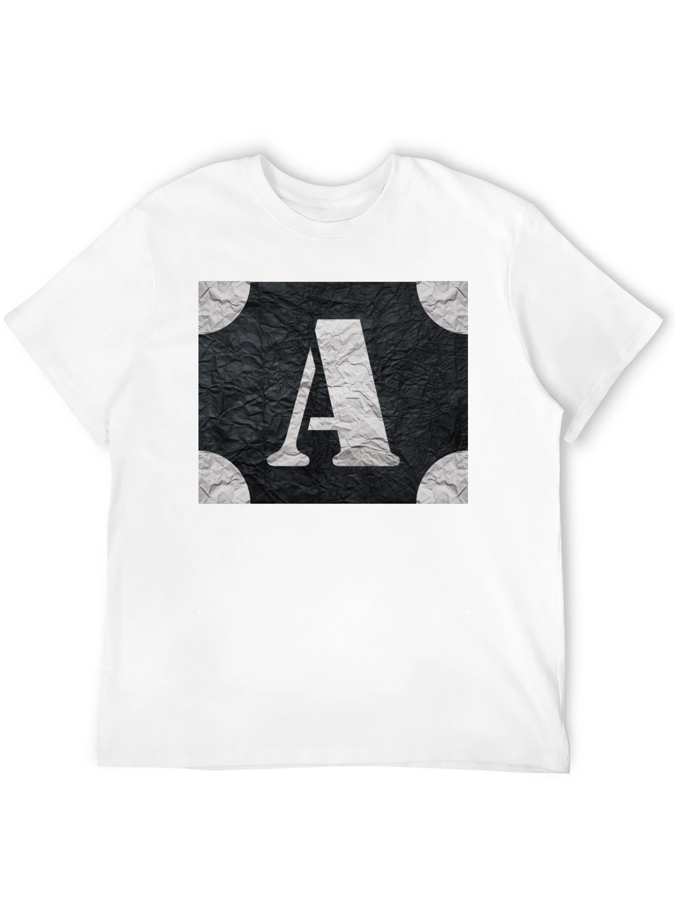 Monogram A Graphic Tee - Stylish Black T-Shirt