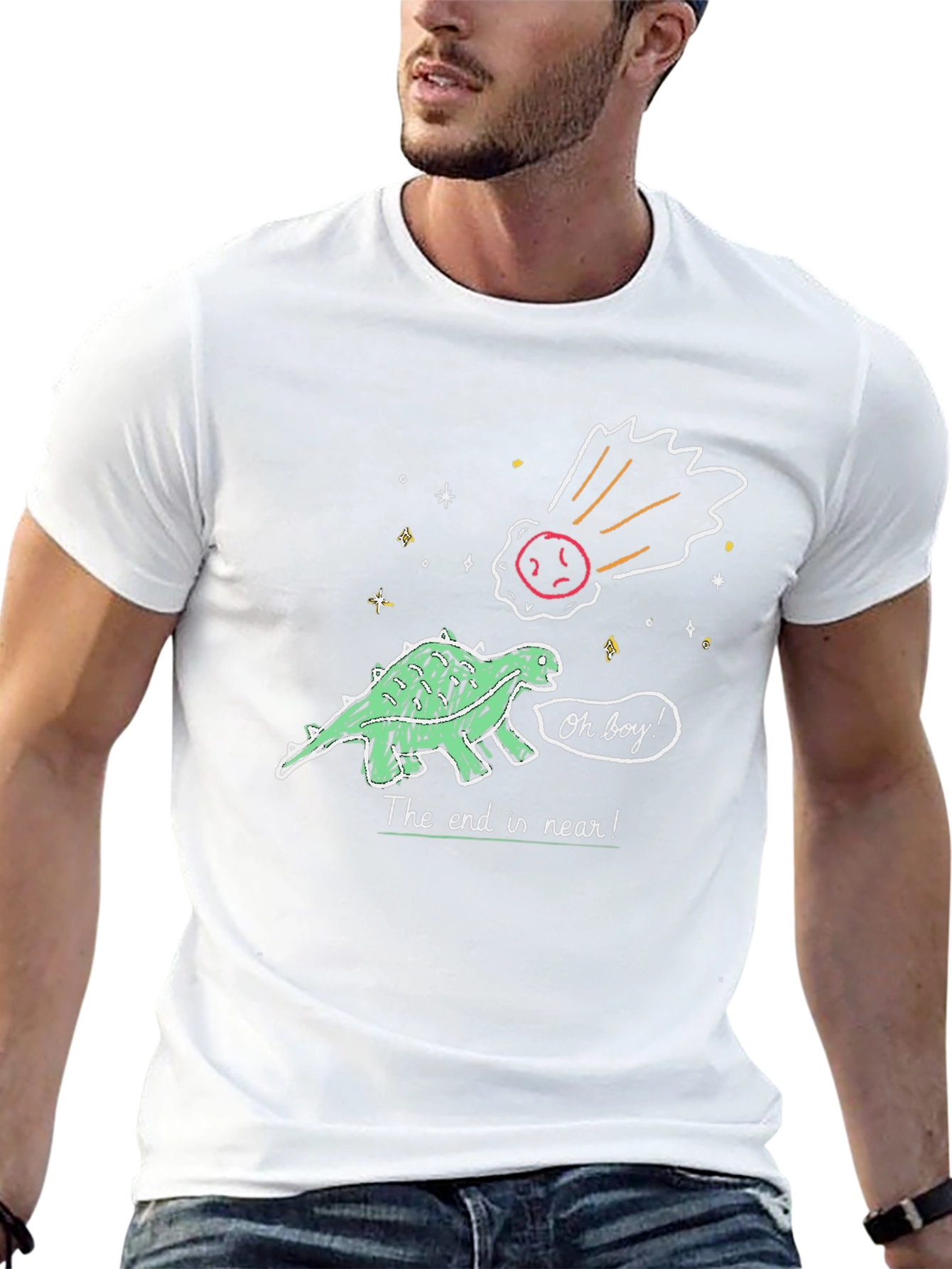 Dinosaur The End is Near! Graphic T-Shirt