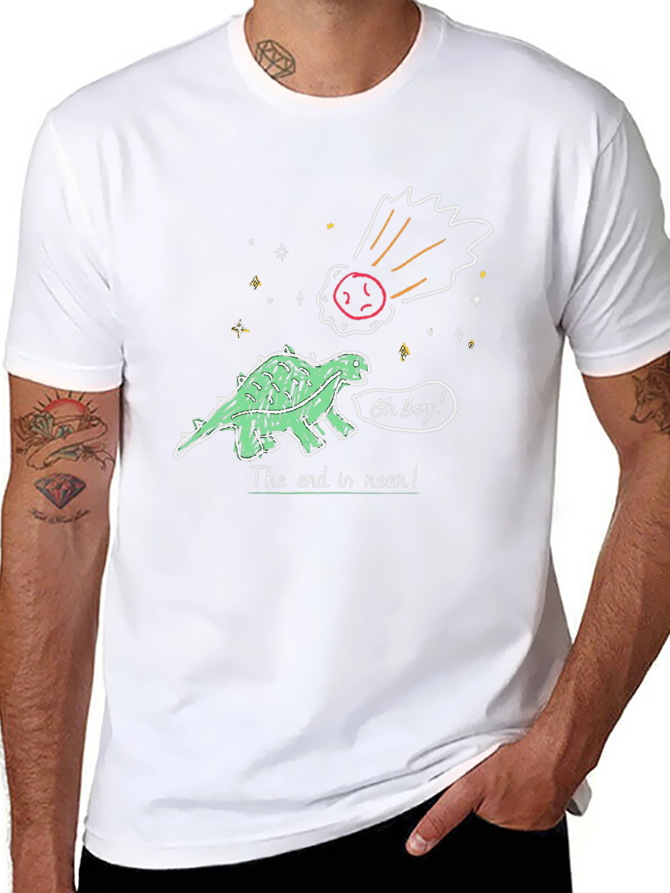 Dinosaur The End is Near! Graphic T-Shirt