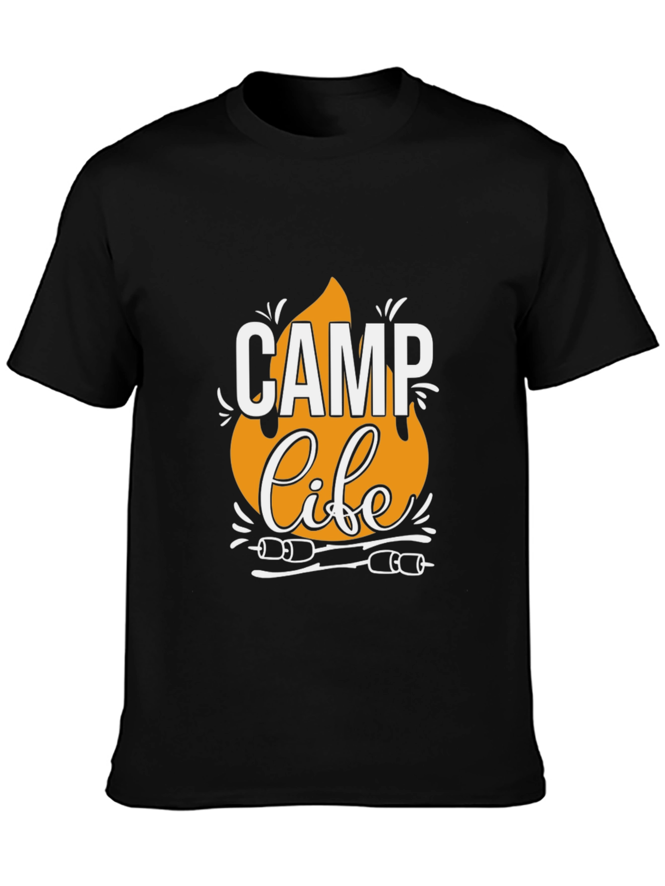 Camp Life T-Shirt - Black Camping Tee