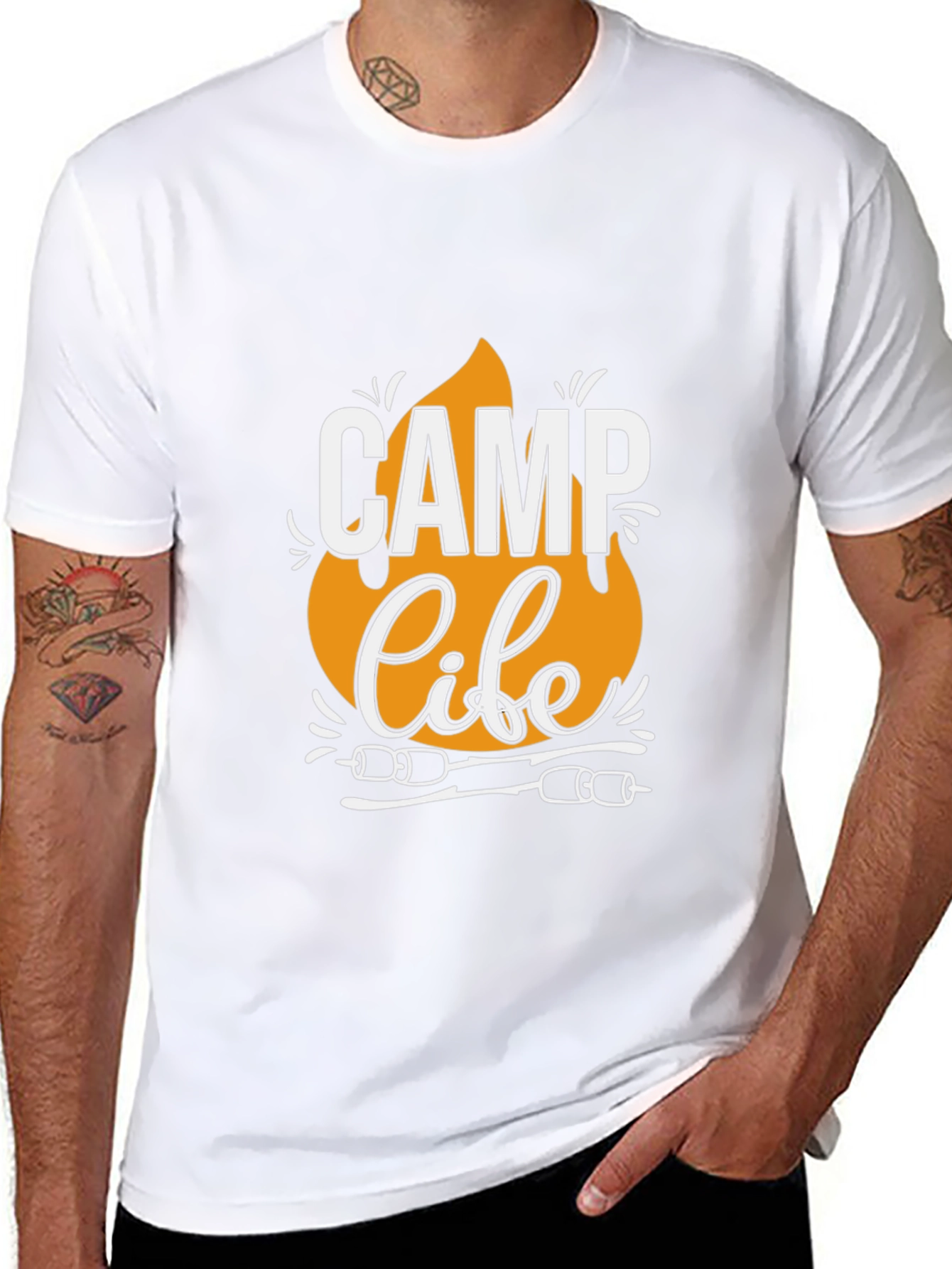 Camp Life T-Shirt - Black Camping Tee
