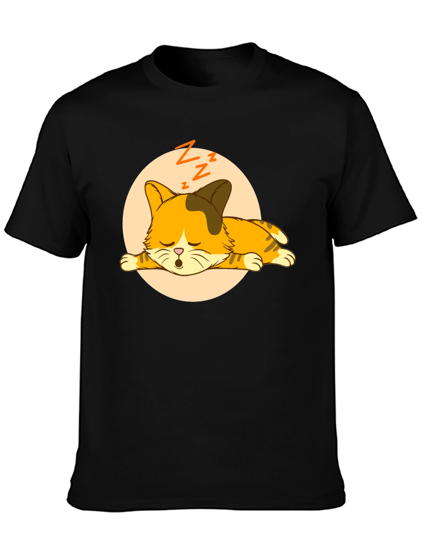Sleeping Cat Graphic Tee - Unisex Cotton Shirt