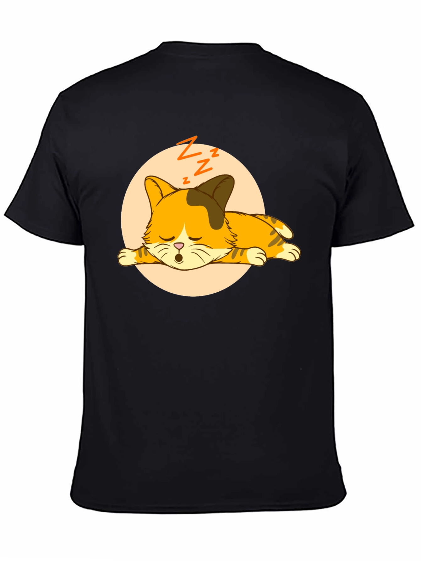 Sleeping Cat Graphic Tee - Unisex Cotton Shirt