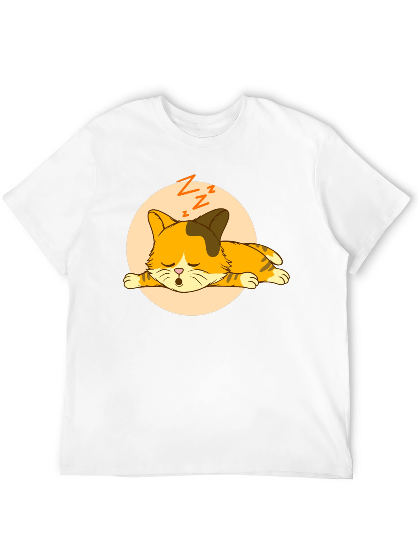 Sleeping Cat Graphic Tee - Unisex Cotton Shirt