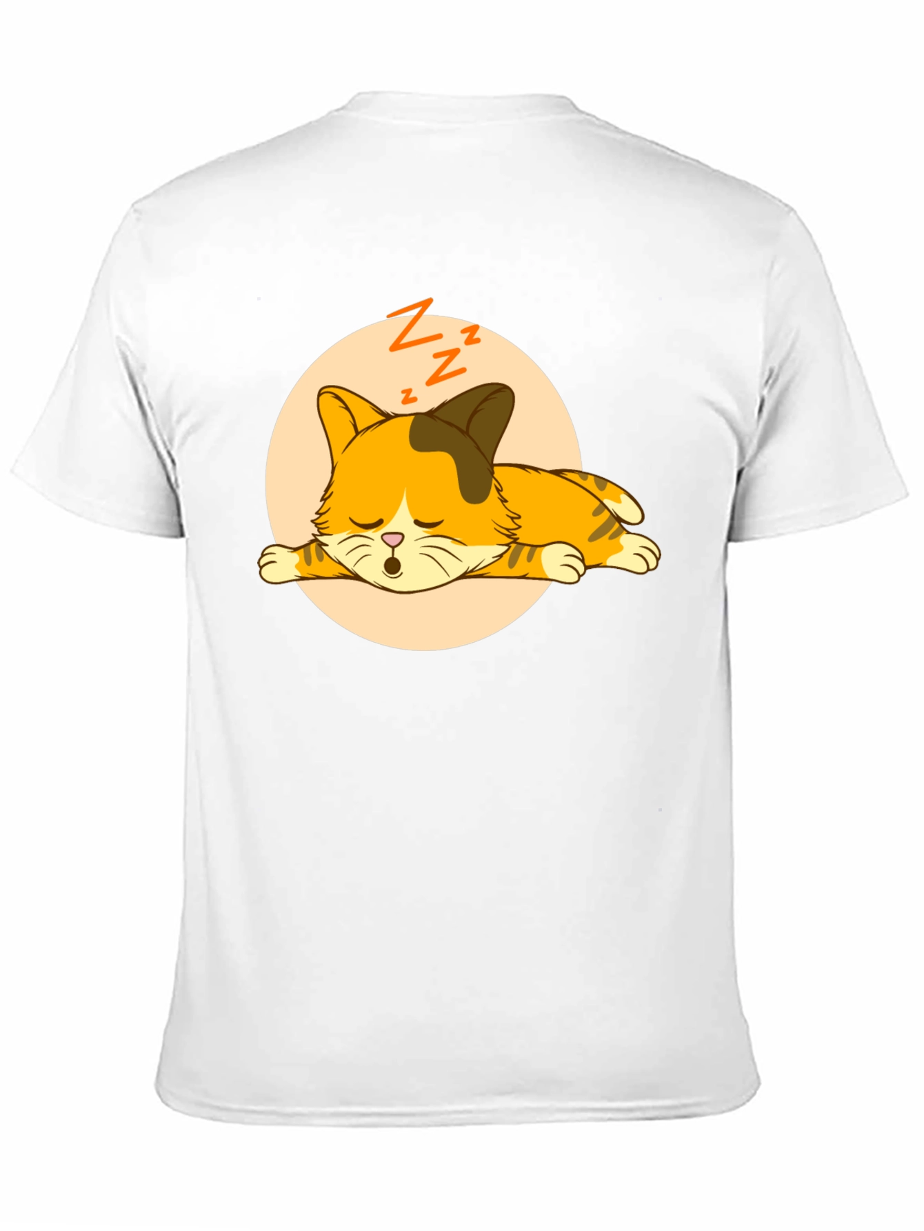 Sleeping Cat Graphic Tee - Unisex Cotton Shirt