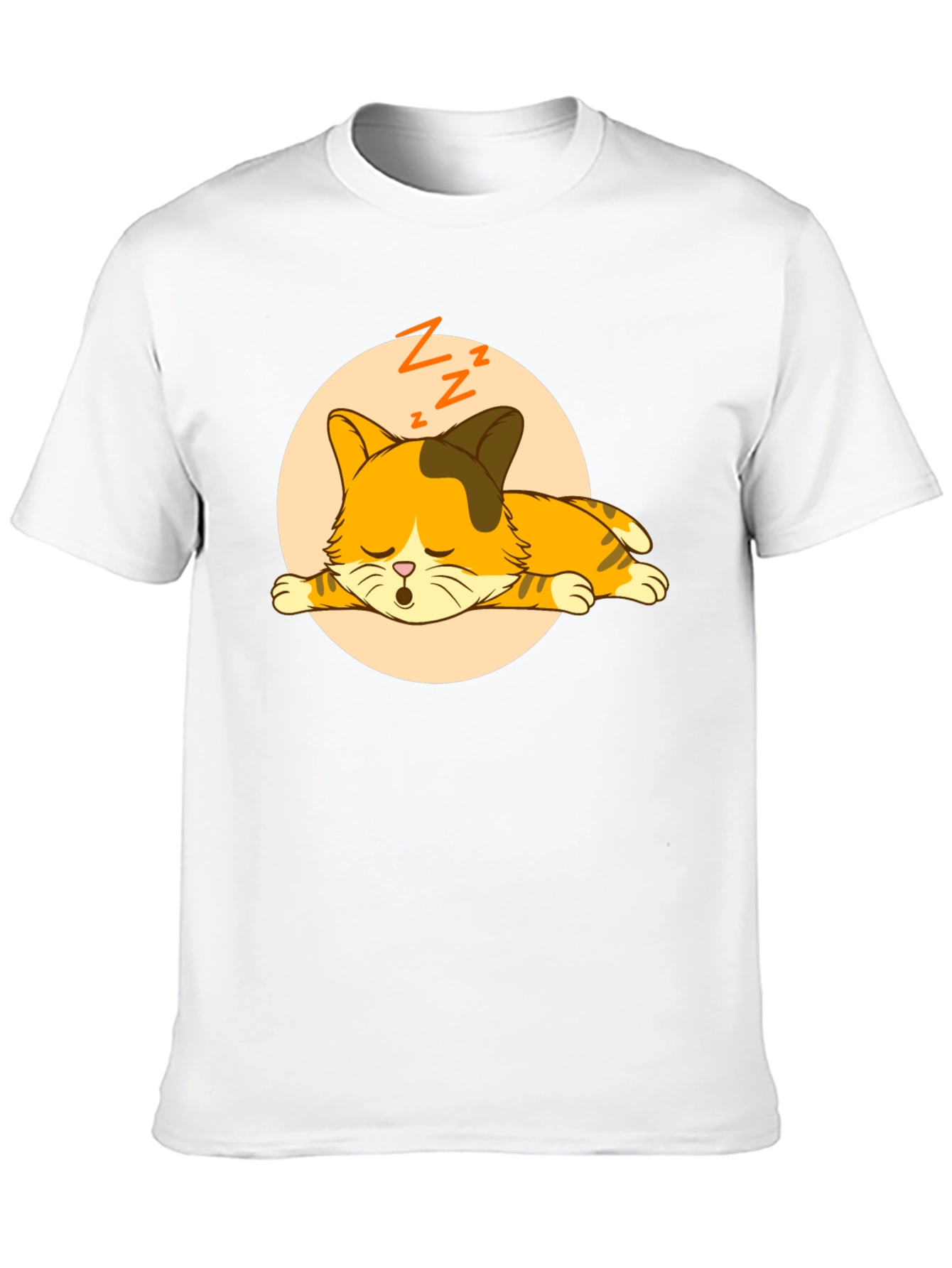 Sleeping Cat Graphic Tee - Unisex Cotton Shirt