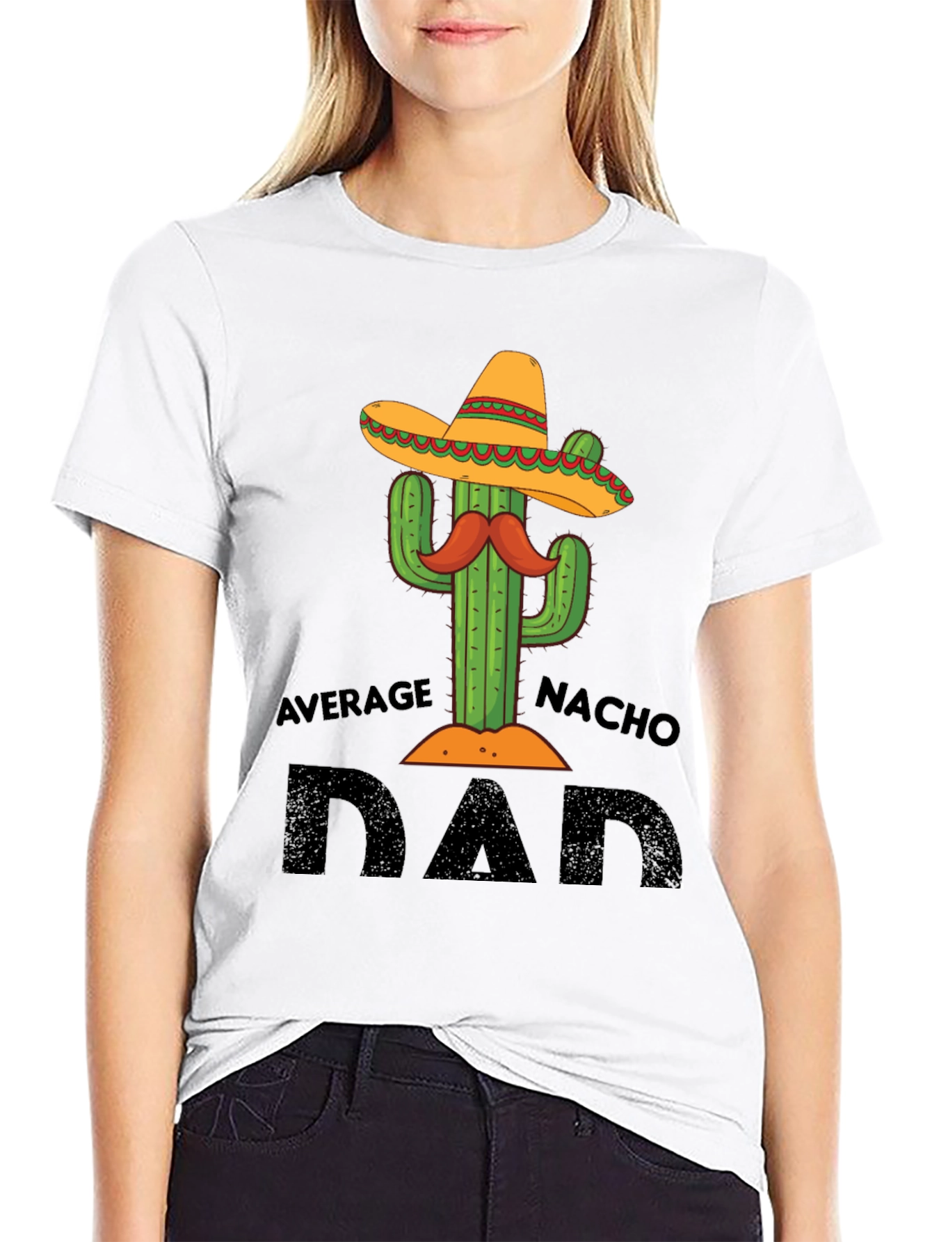 Average Nacho Dad T-Shirt Cactus Graphic Tee