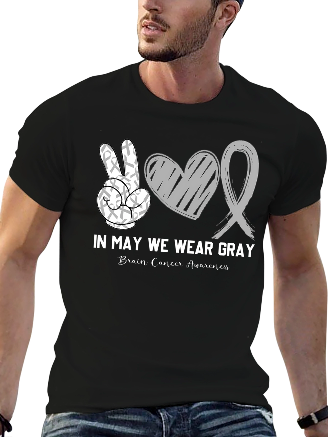 In May We Wear Gray Brain Cancer Awareness T-Shirt