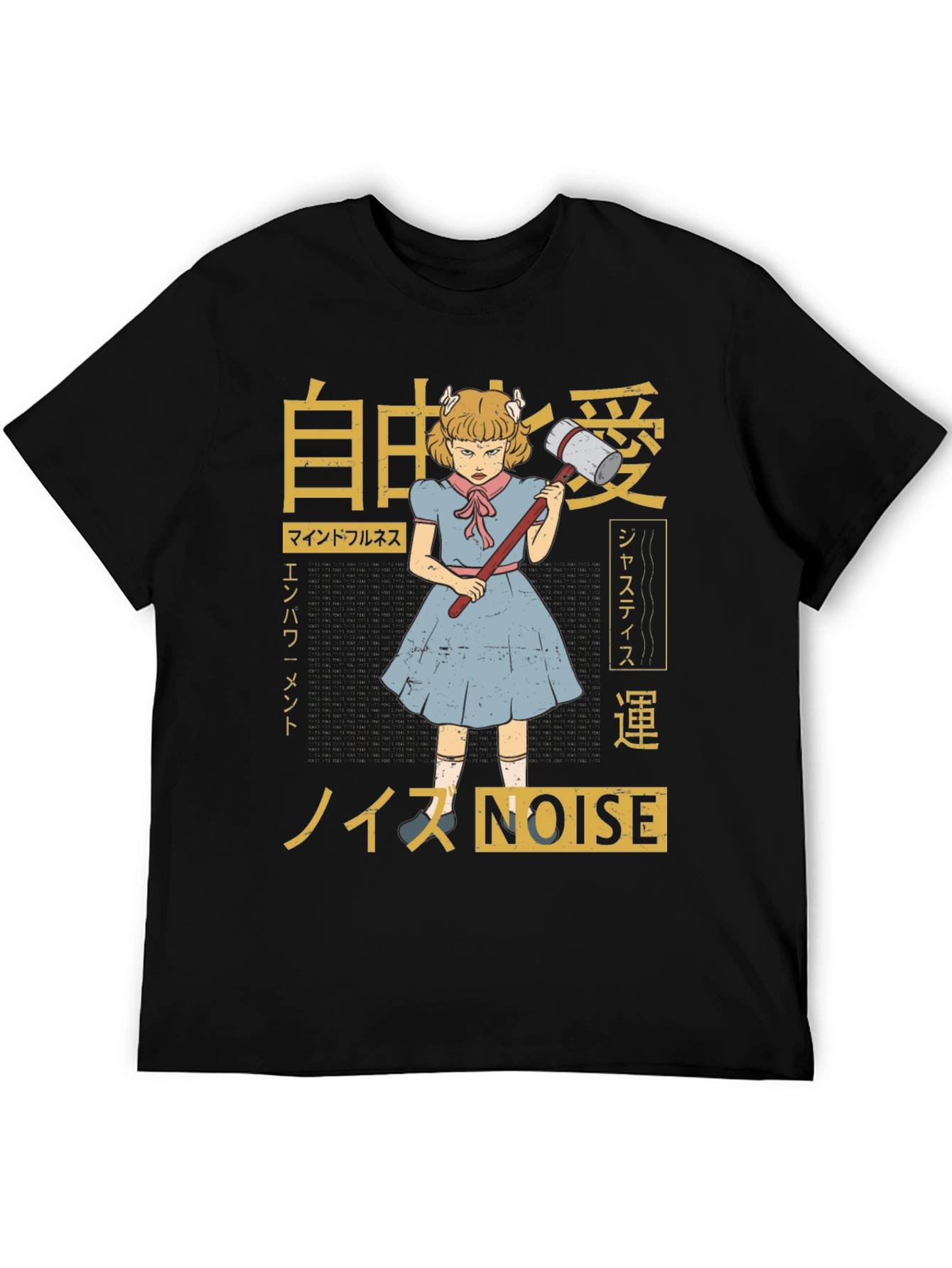 Graphic T-Shirt: Anime Girl with Hammer
