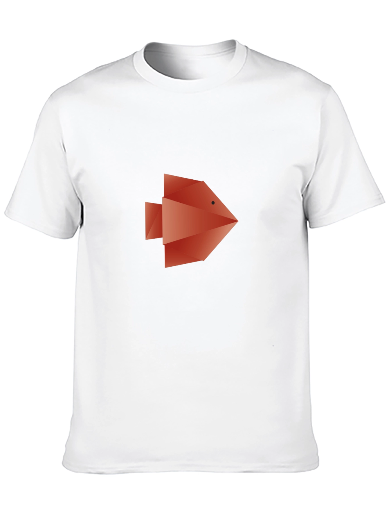 Geometric Fish Graphic Tee - Modern Style