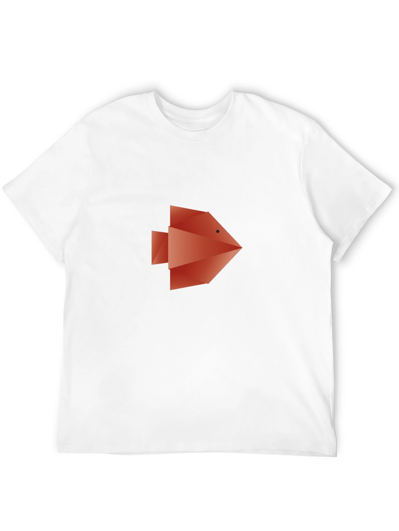 Geometric Fish Graphic Tee - Modern Style