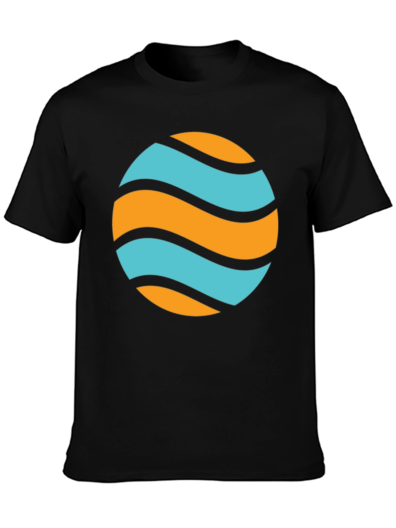 Wavy Orb Graphic Tee - Casual Style