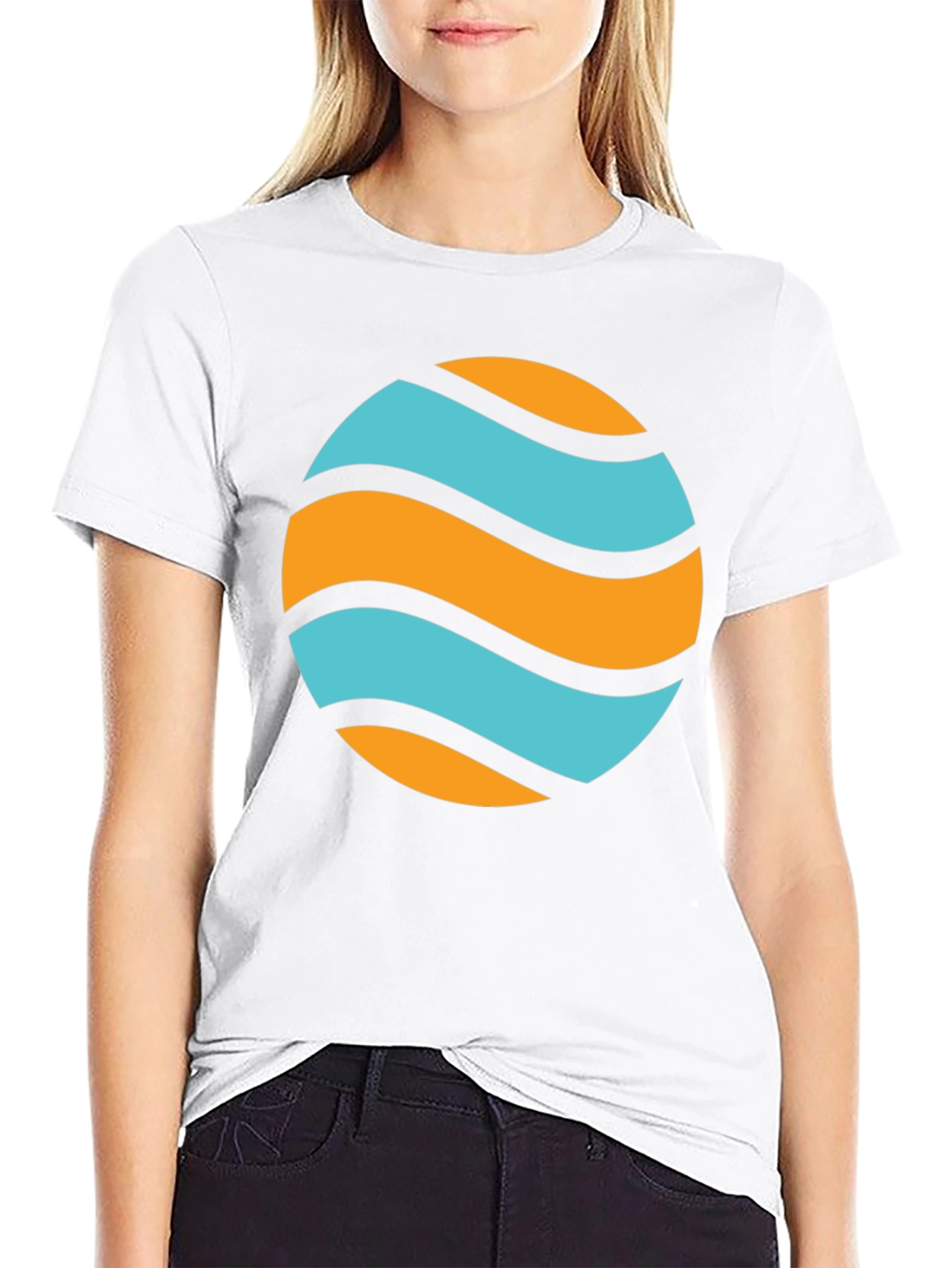 Wavy Orb Graphic Tee - Casual Style