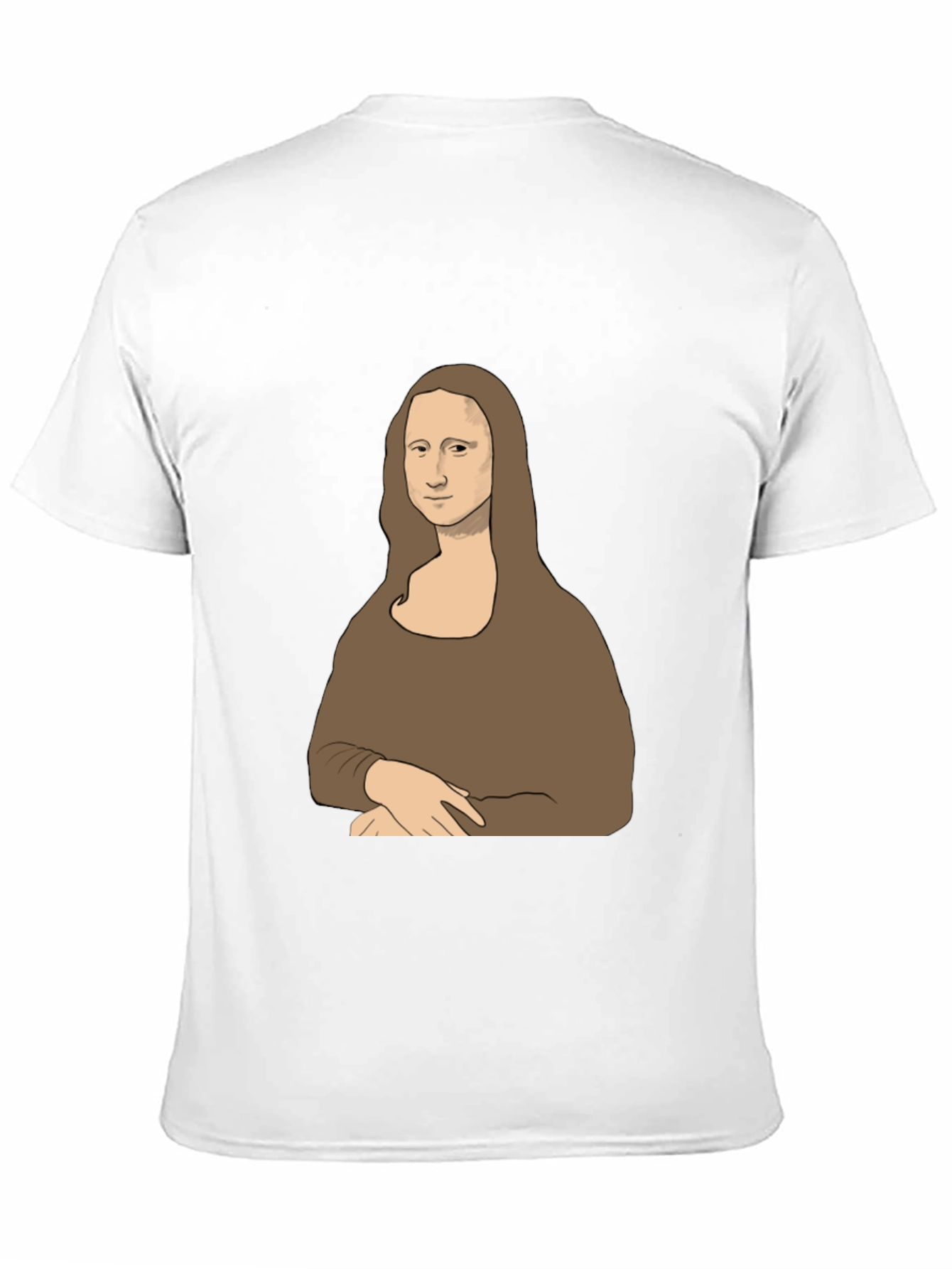 Mona Lisa Graphic Print Tee - Black