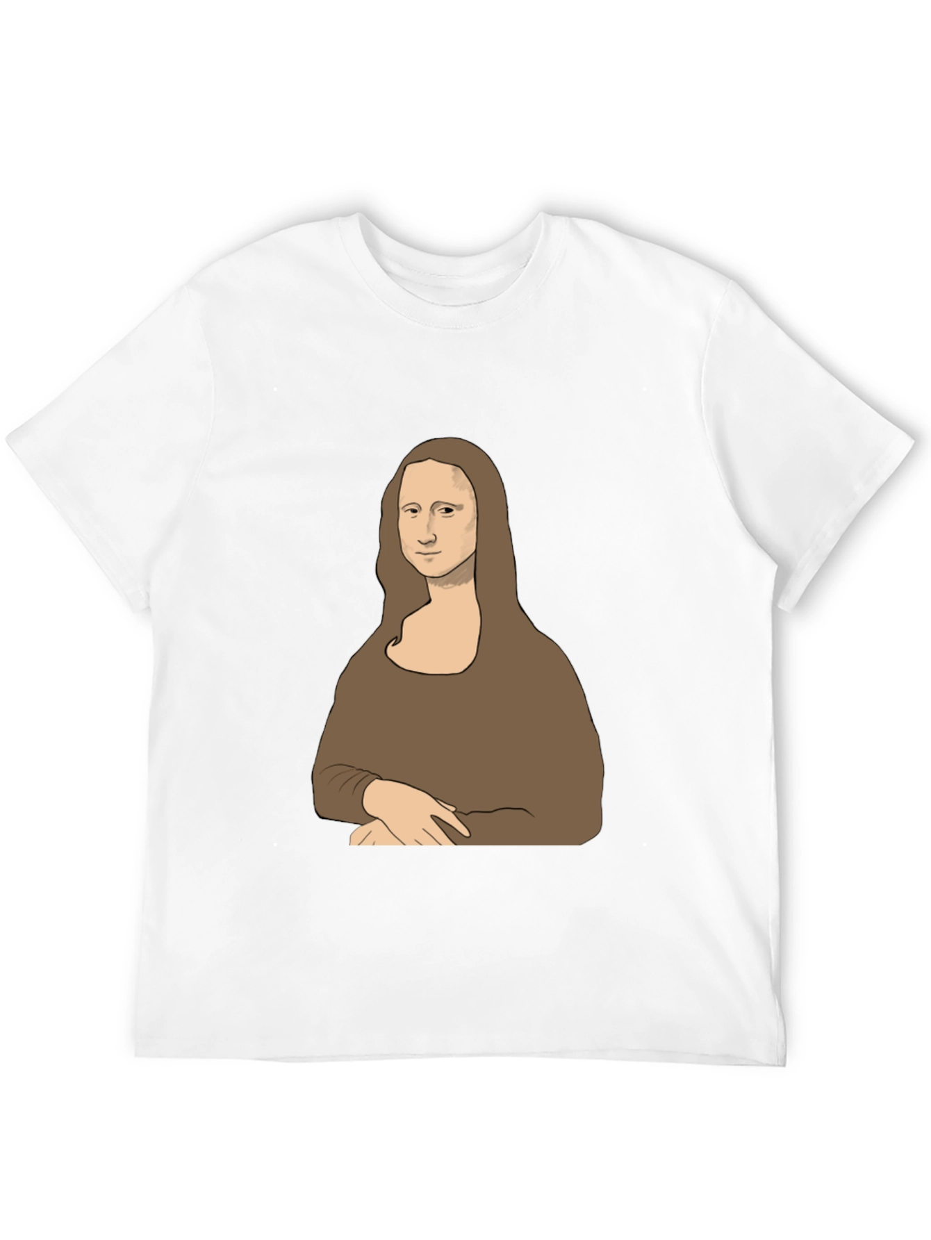 Mona Lisa Graphic Print Tee - Black