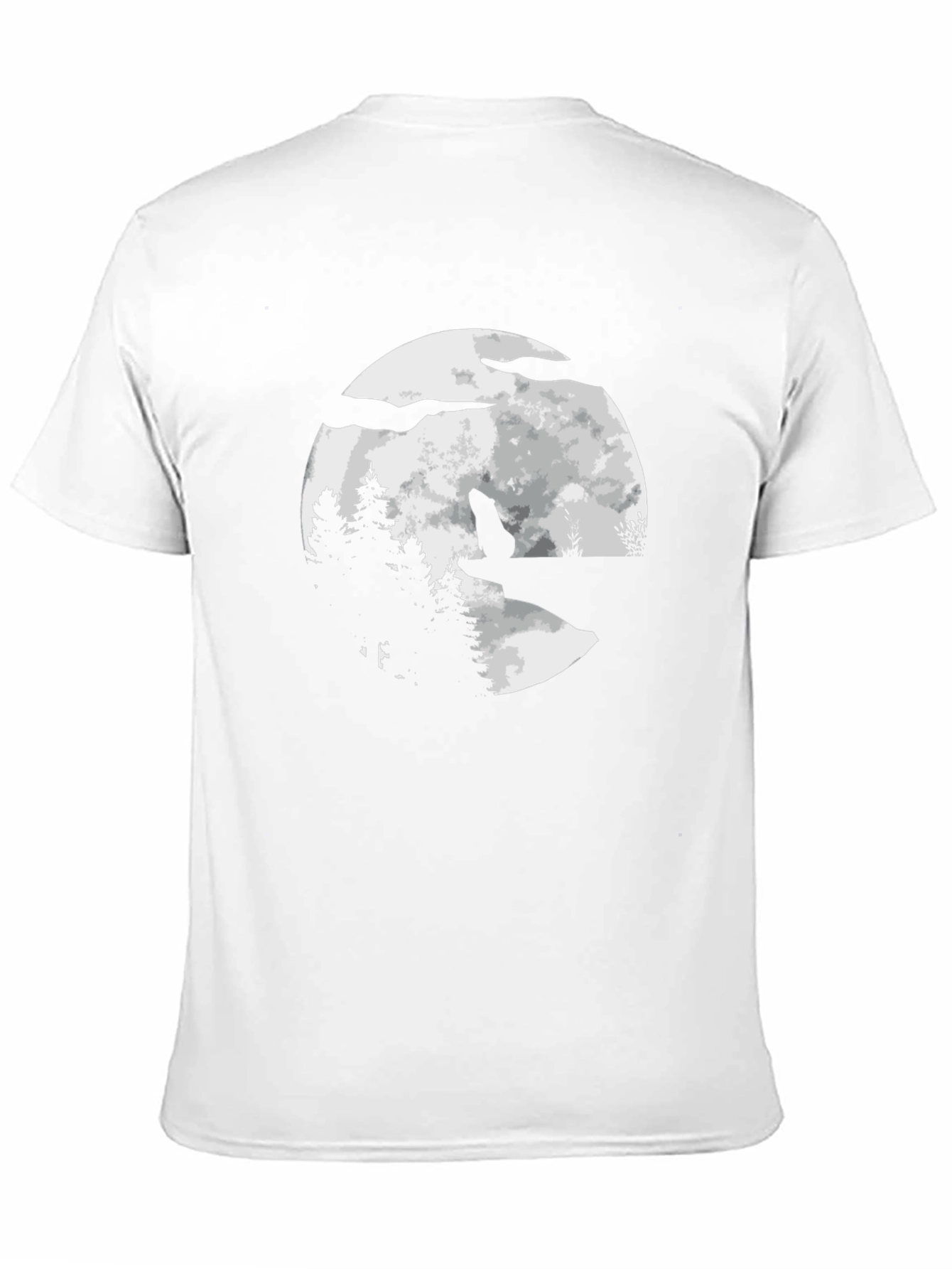 Wolf Moon Graphic Tee - Black Cotton Blend T-Shirt