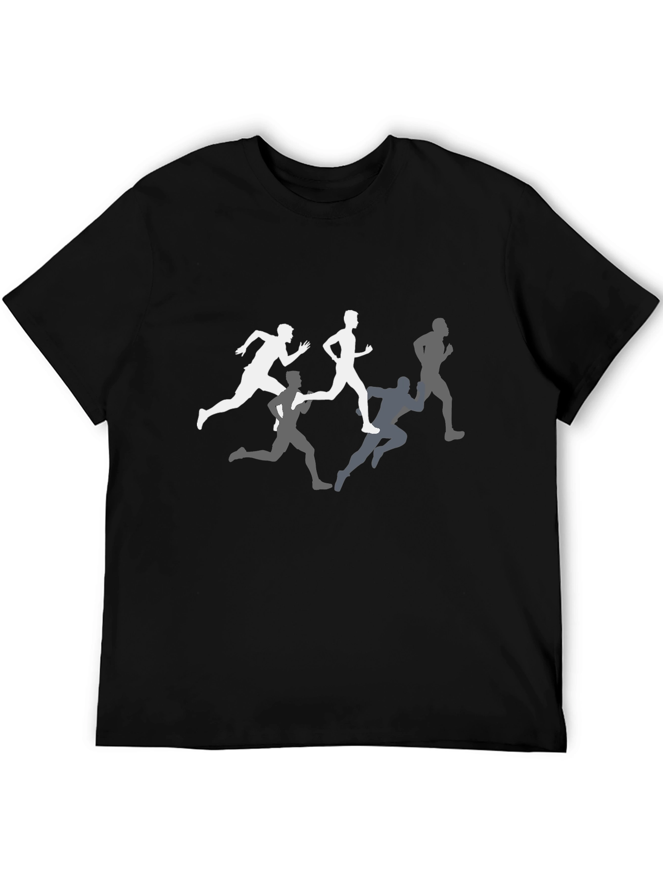 Runners Graphic Tee - Black Crew Neck Shirt