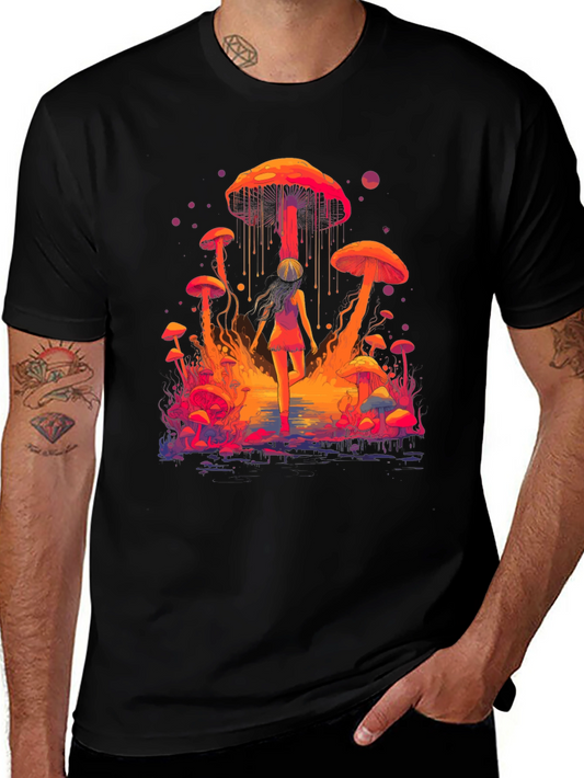 Psychedelic Mushroom T-Shirt - Vibrant Graphic Tee