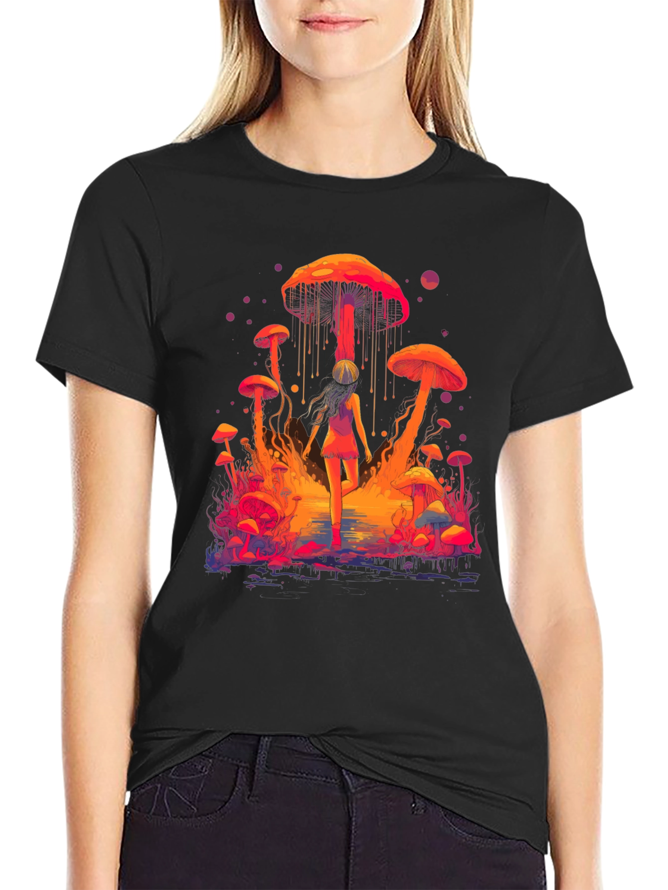 Psychedelic Mushroom T-Shirt - Vibrant Graphic Tee