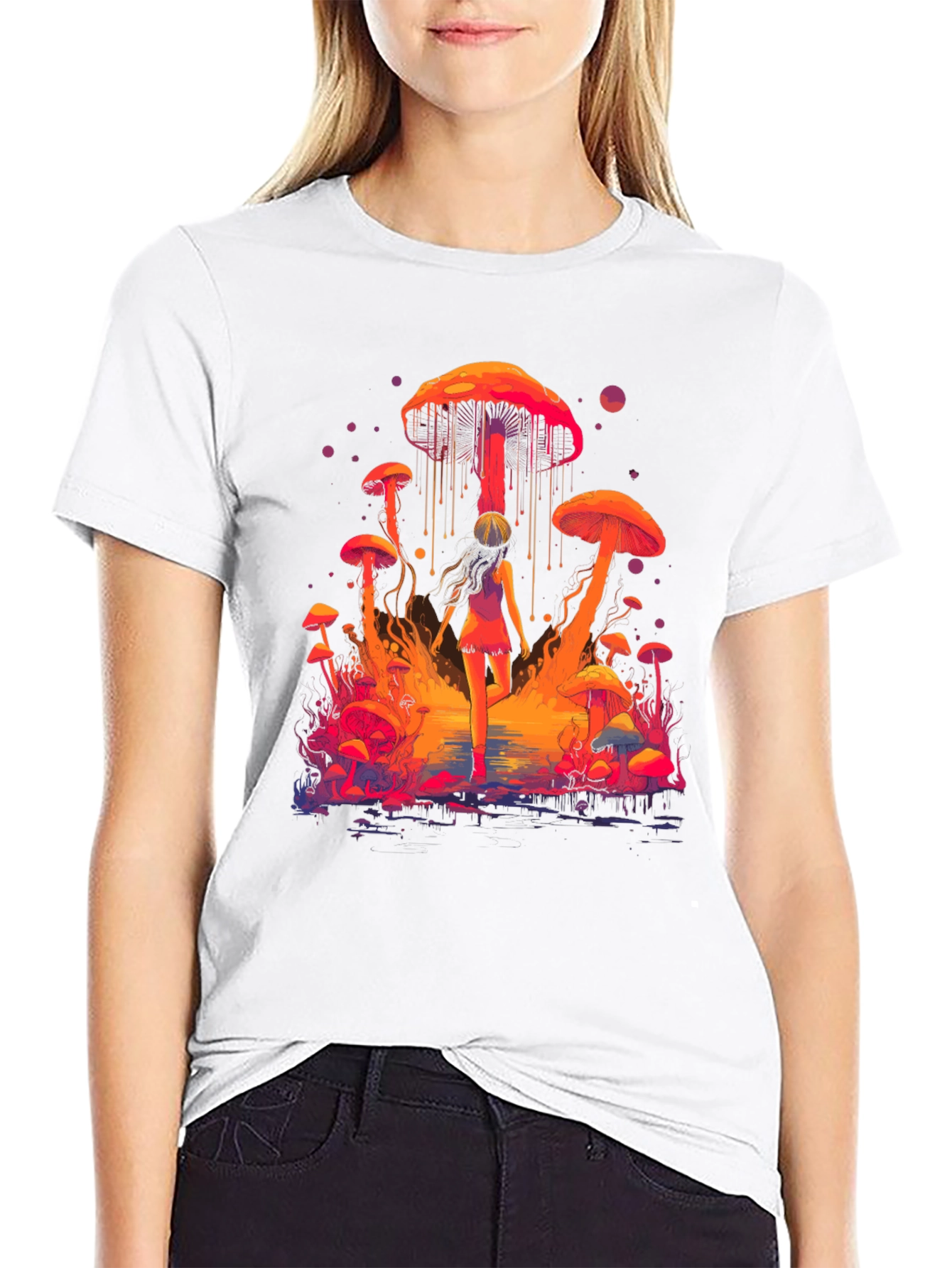 Psychedelic Mushroom T-Shirt - Vibrant Graphic Tee