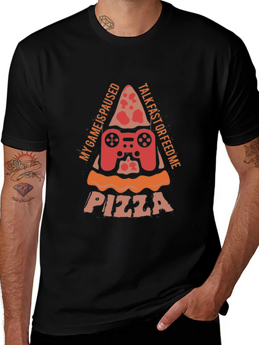 Gamer Pizza T-Shirt - My Game is Paused