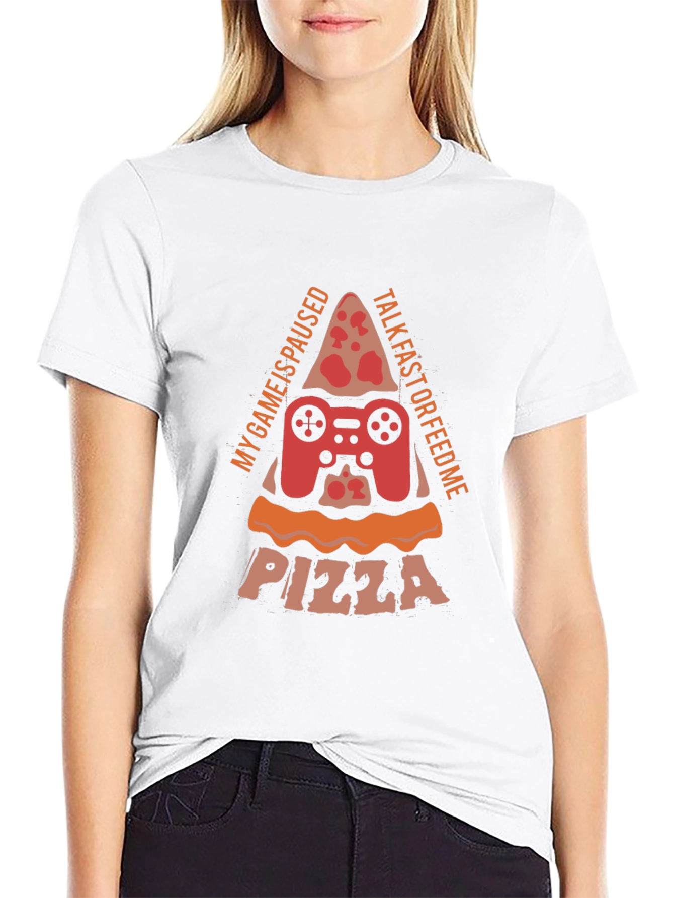 Gamer Pizza T-Shirt - My Game is Paused