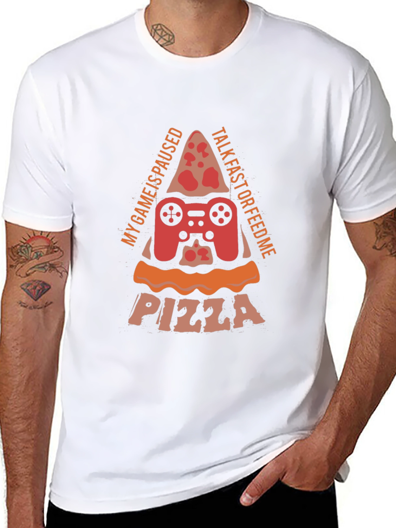 Gamer Pizza T-Shirt - My Game is Paused