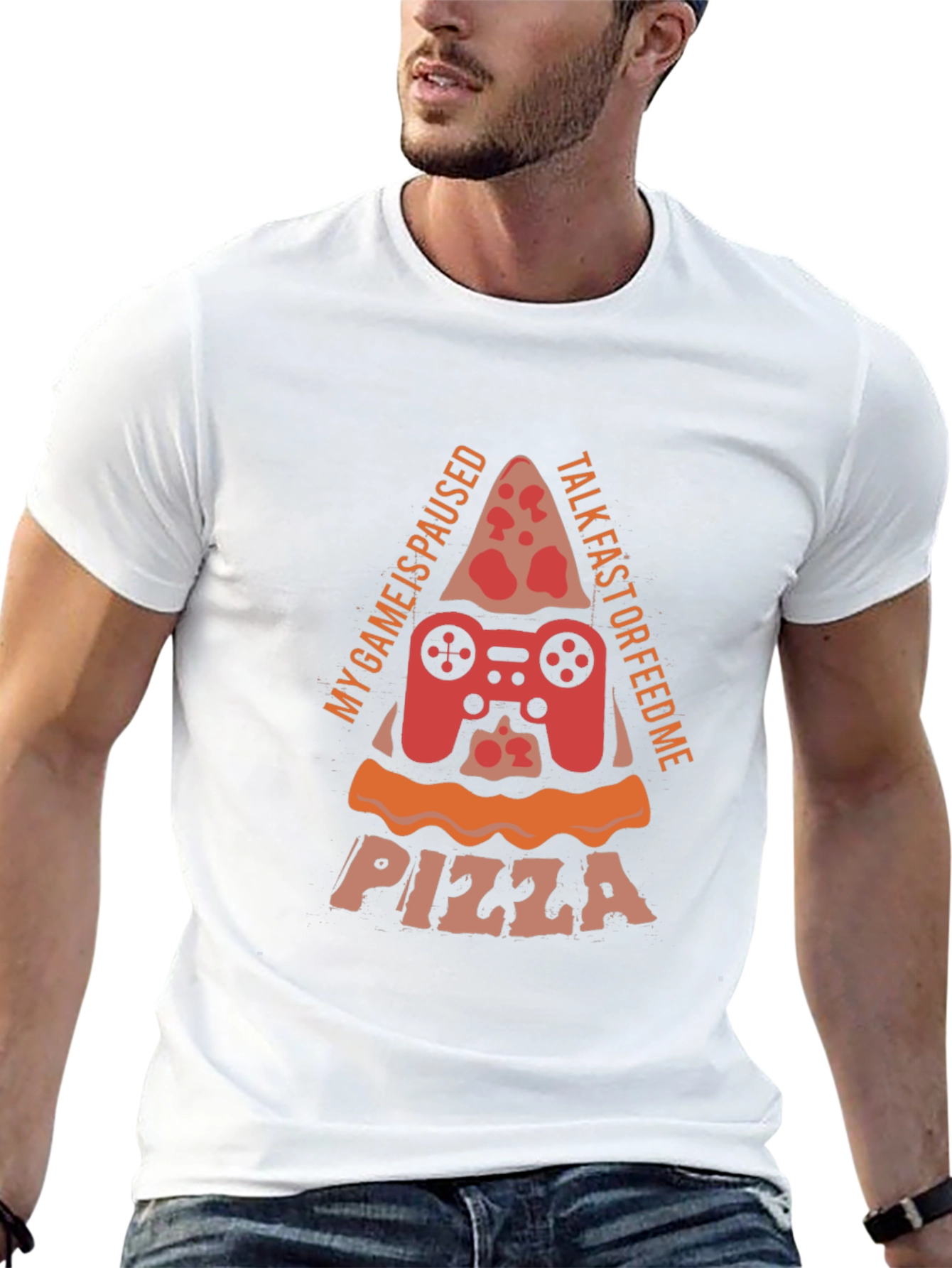 Gamer Pizza T-Shirt - My Game is Paused